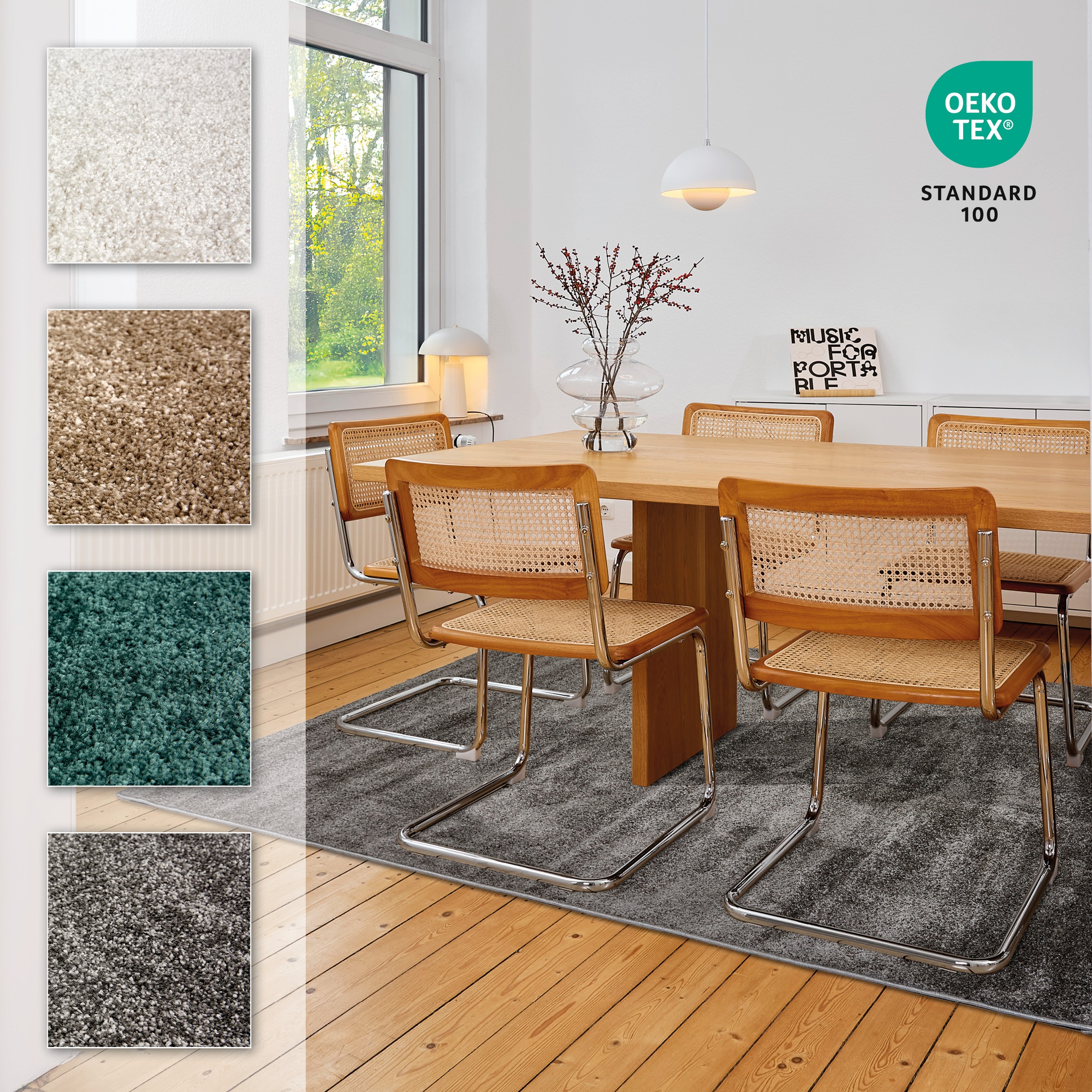 ASTRA Teppich »Sam 250«, rechteckig, 8 mm Höhe, weicher Kurzflor, Wohnzimmer, Schlafzimmer