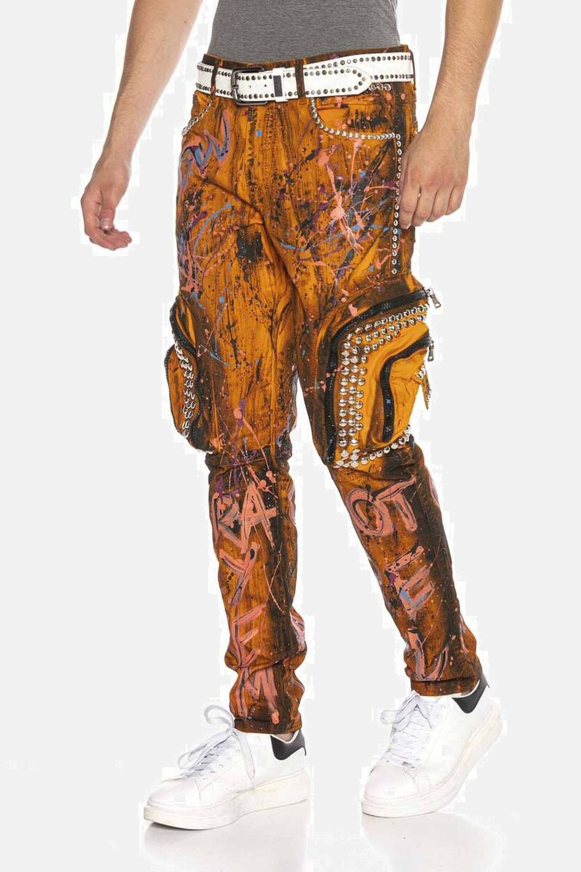 Cipo & Baxx Straight-Jeans »DENIM«, bequeme Jeans in coolem Design, CD634