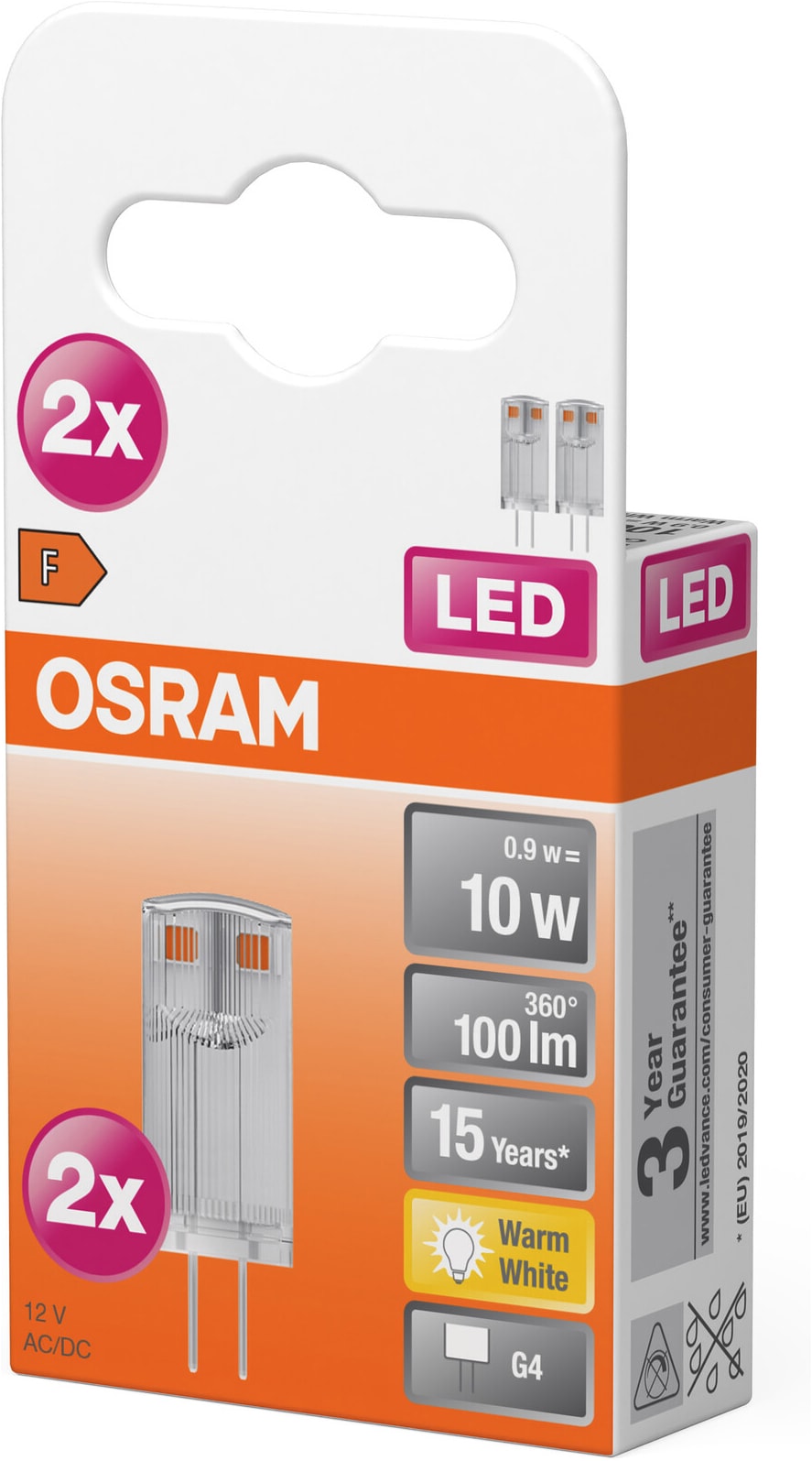 Osram LED-Leuchtmittel »LED PIN Lampe« G4 2 Stk. Warmweiß