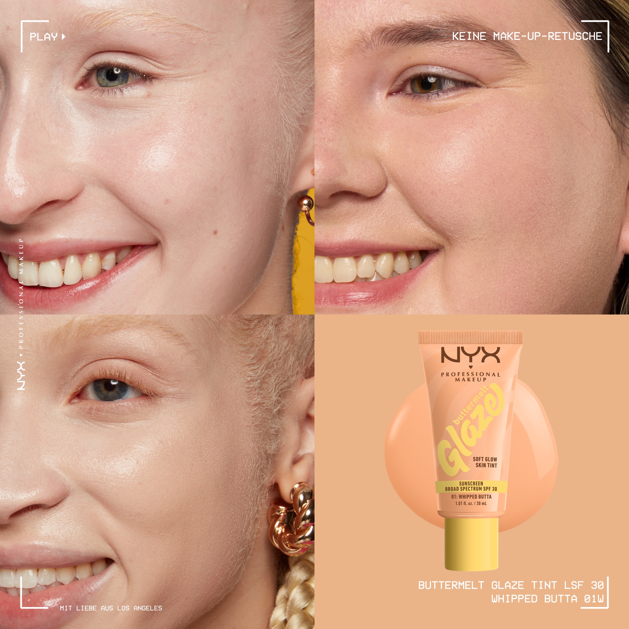 NYX Foundation »NYX Professional Makeup Buttermelt Glaze Foundation LSF 30«