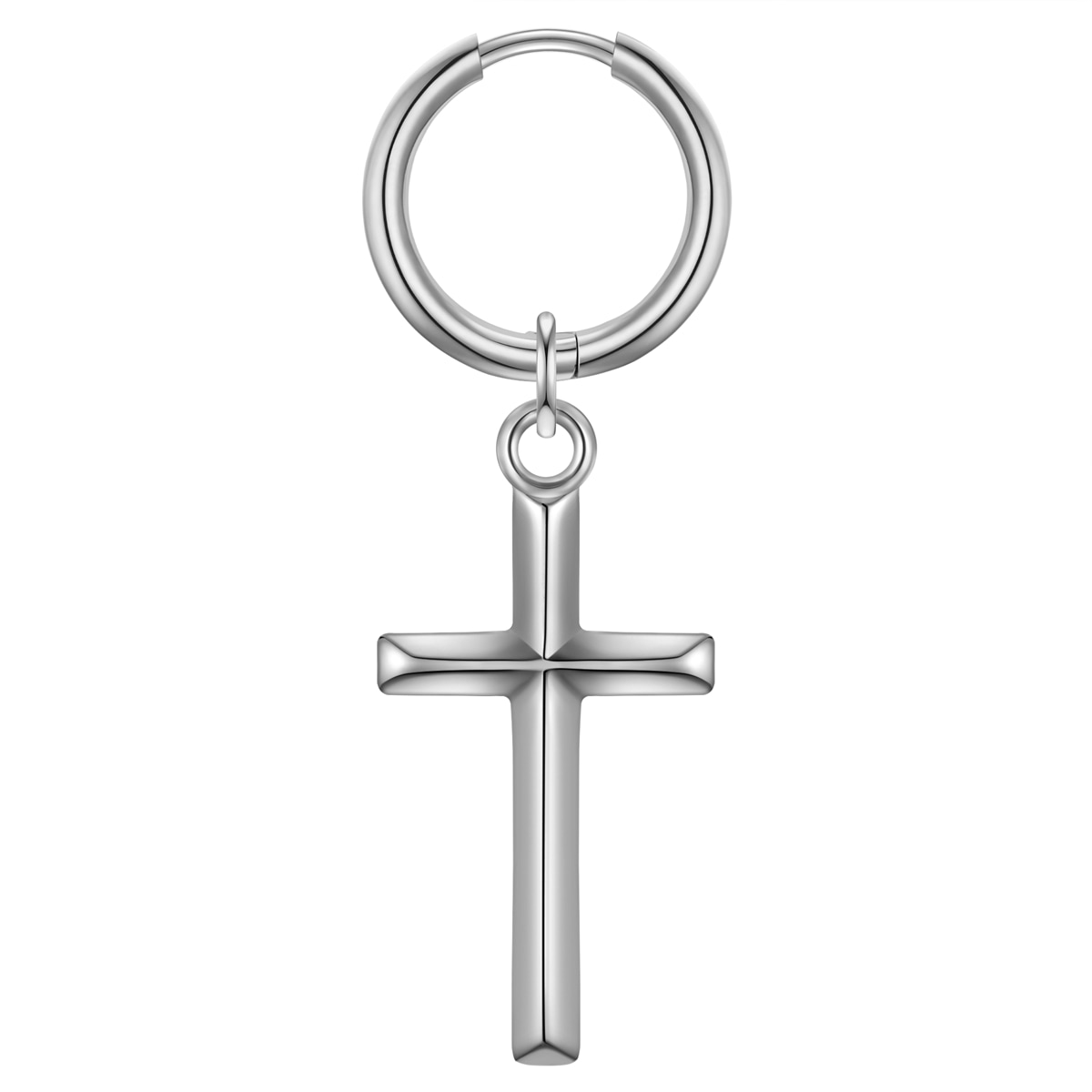 True Rebels Paar Creolen »TR337« mit Kreuz