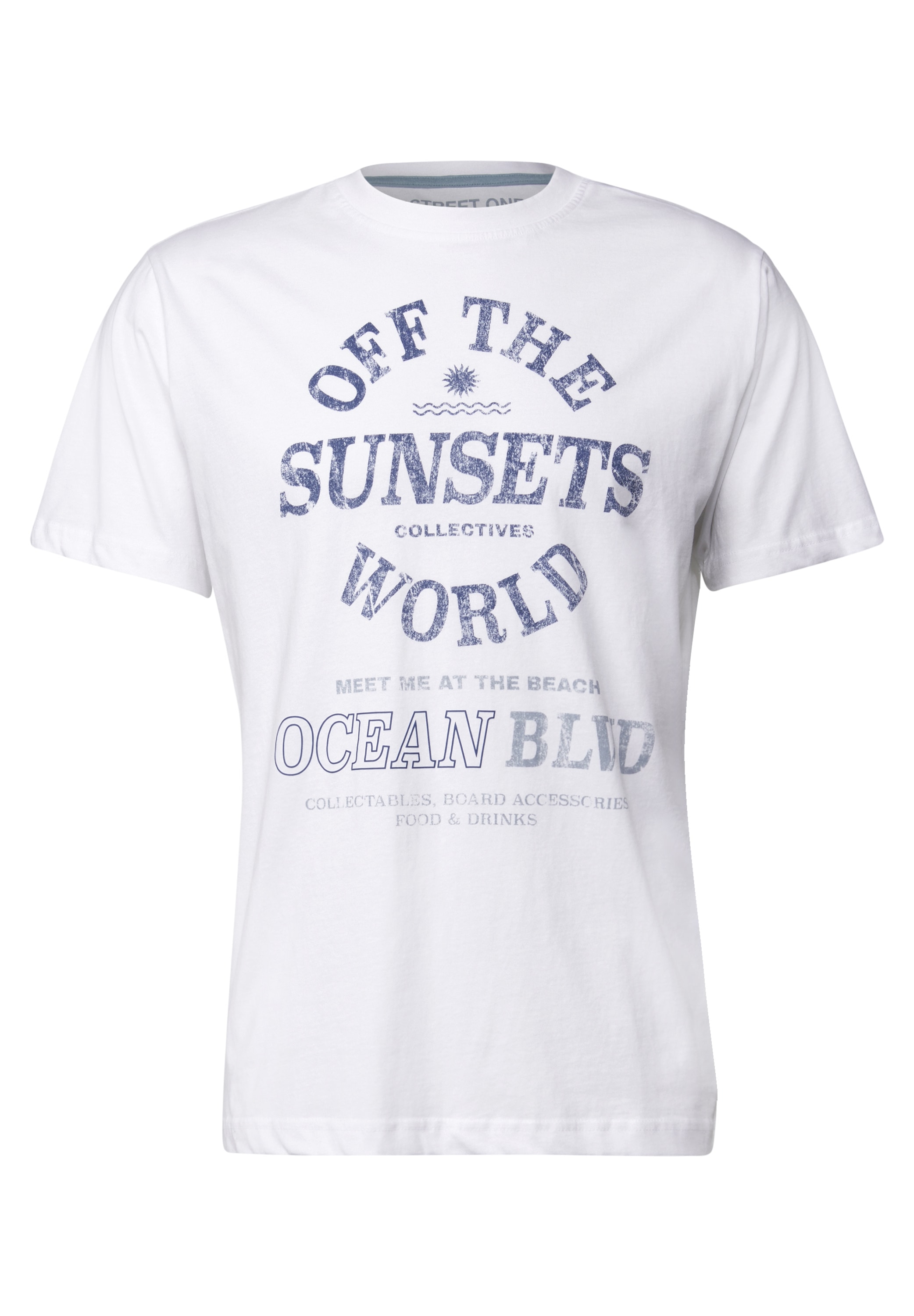 STREET ONE MEN T-Shirt, mit Rundhalsausschnitt