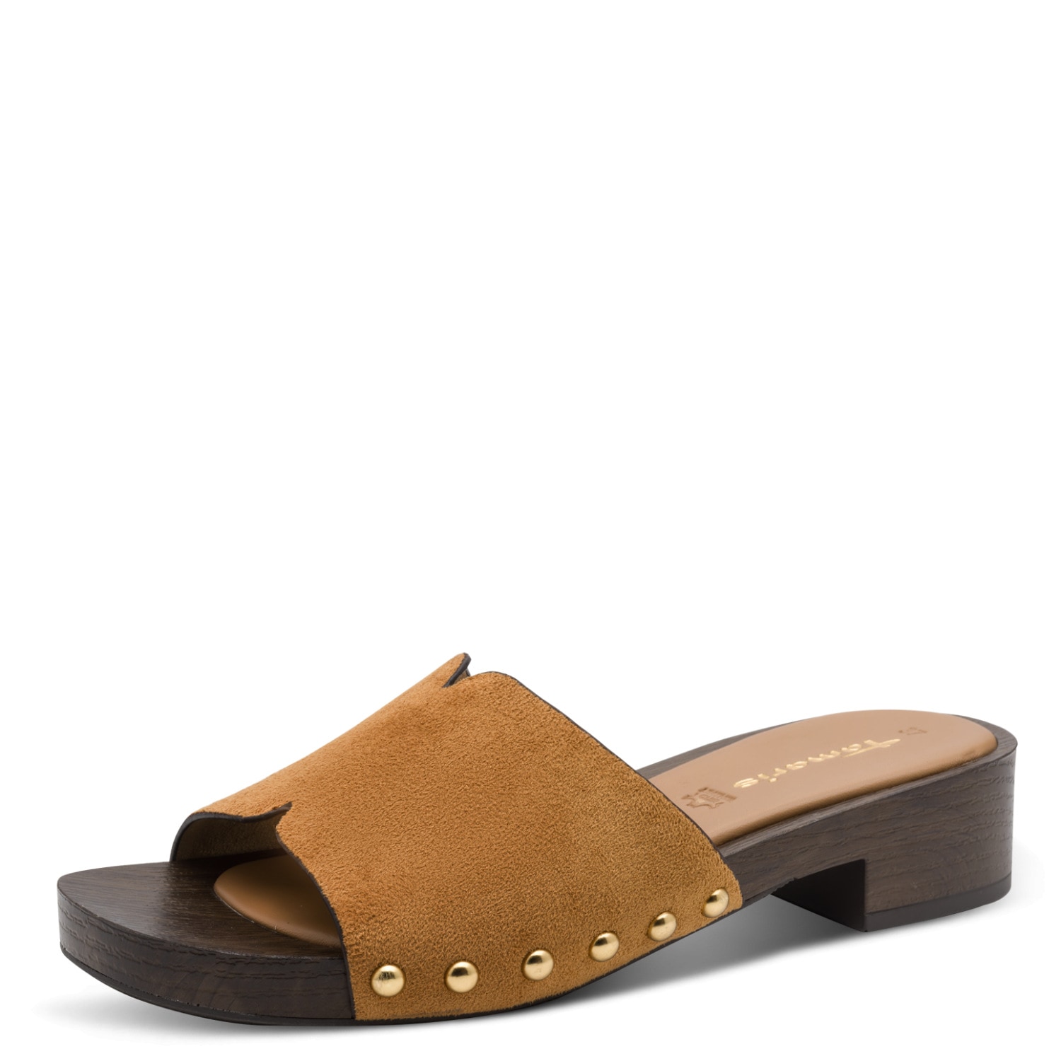 Tamaris Pantolette Blockabsatz, Sommerschuh, Schlüpfschuh mit aufgesetzten Nieten