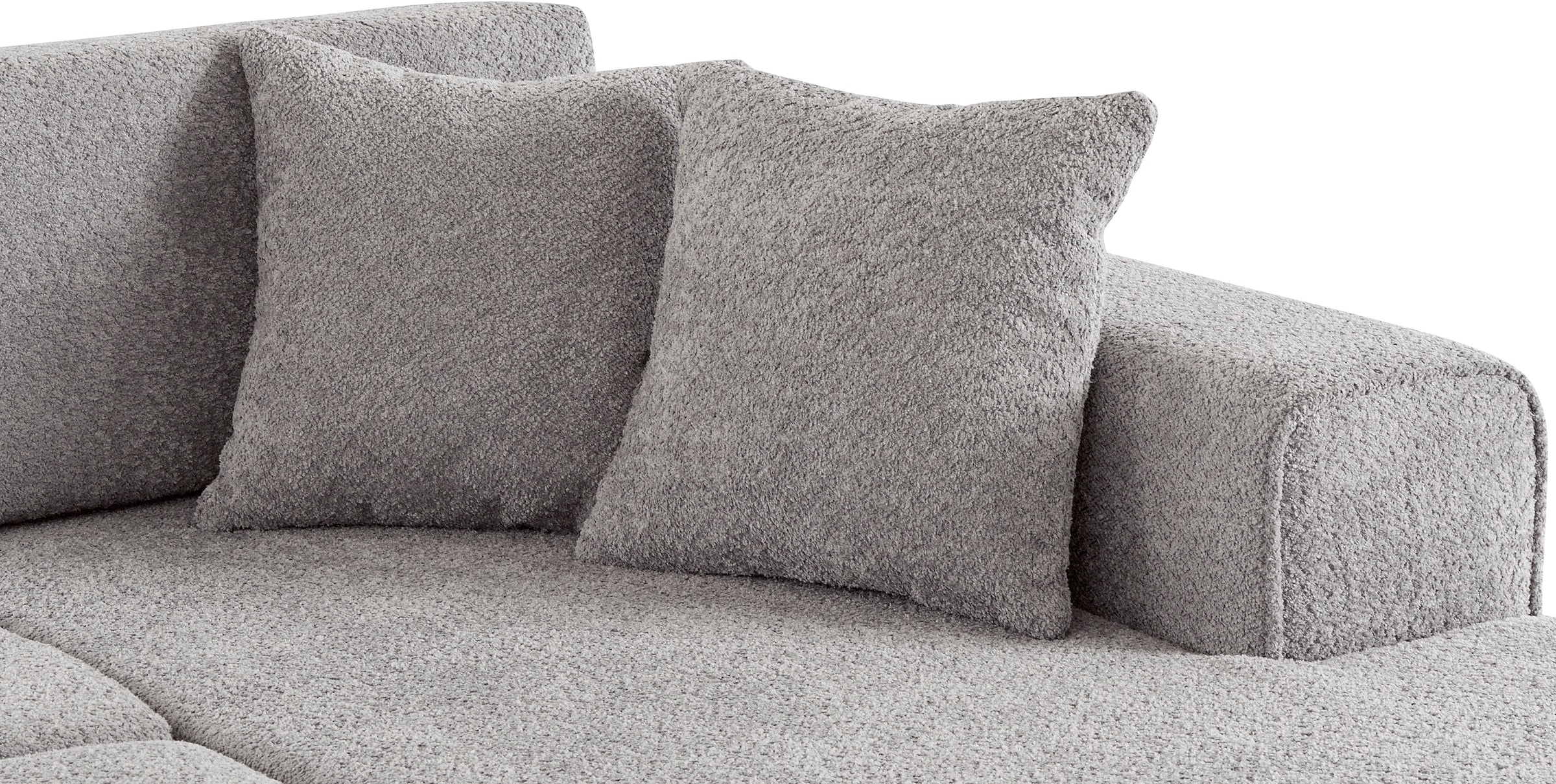 Guido Maria Kretschmer Home&Living Ecksofa »Györ«, L-Form, wahlweise mit Bettfunktion und Bettkasten incl. 2 Zierkissen