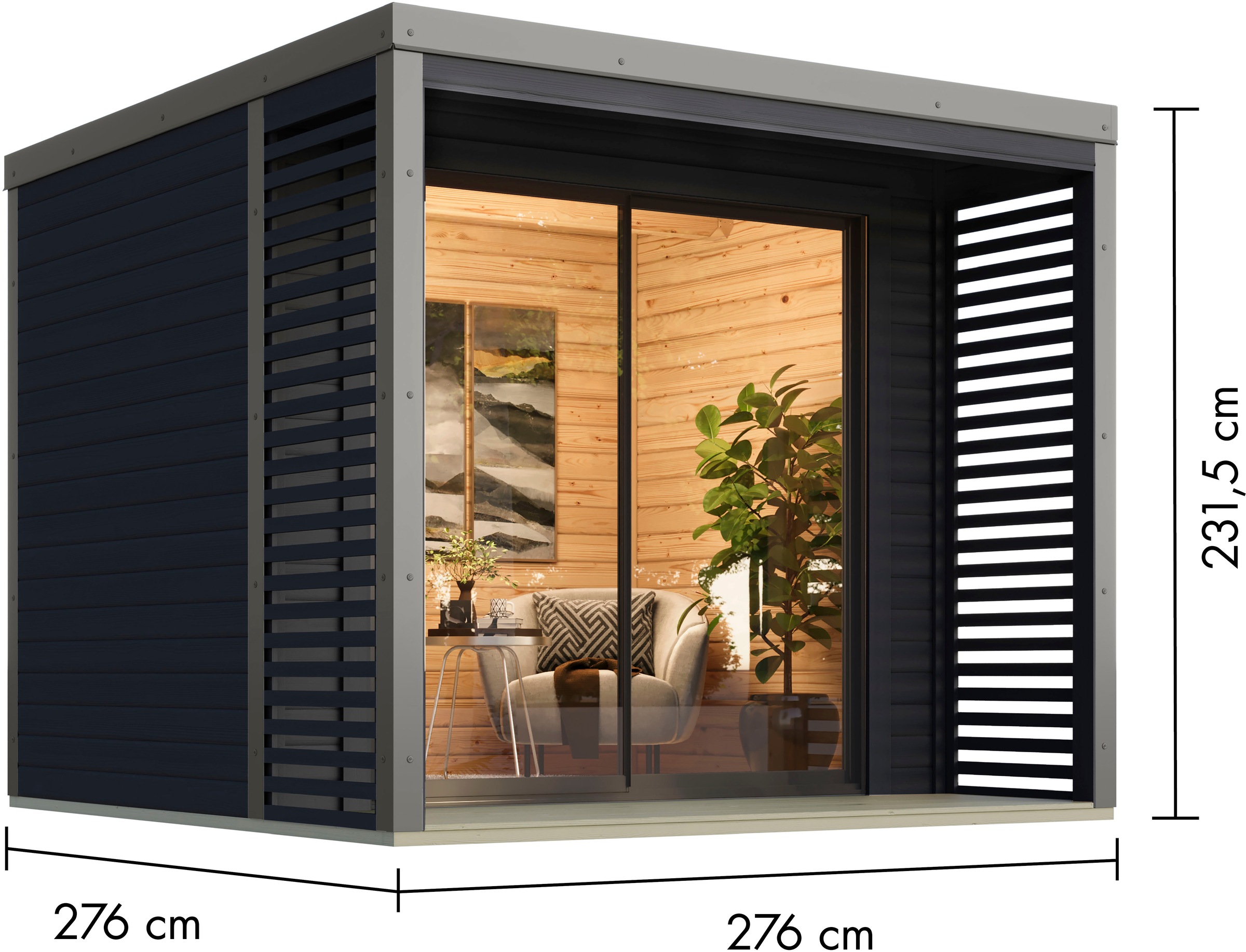 Karibu Gartenhaus »Saturino« inkl. Massivholzfußboden