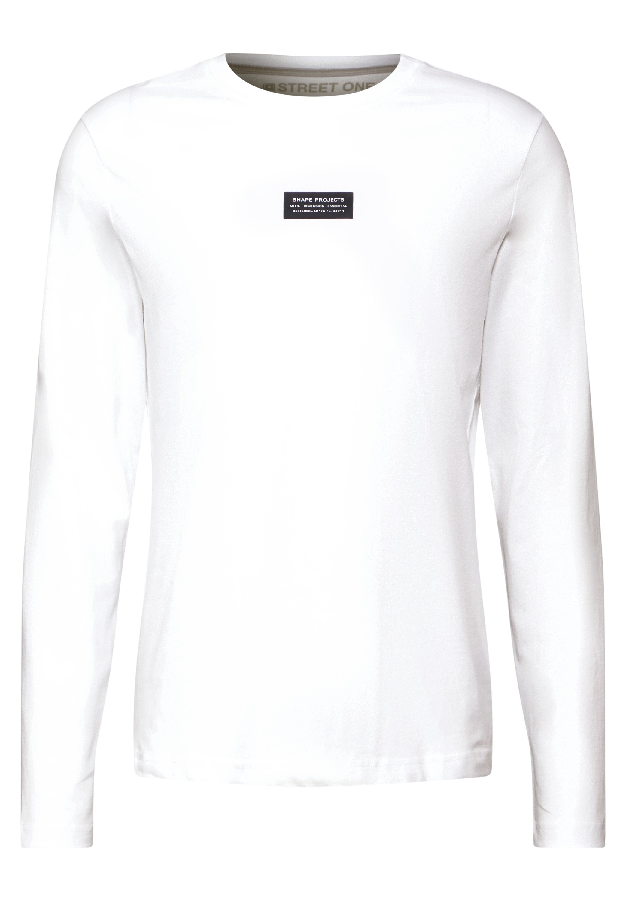 STREET ONE MEN Langarmshirt, aus reiner Baumwolle