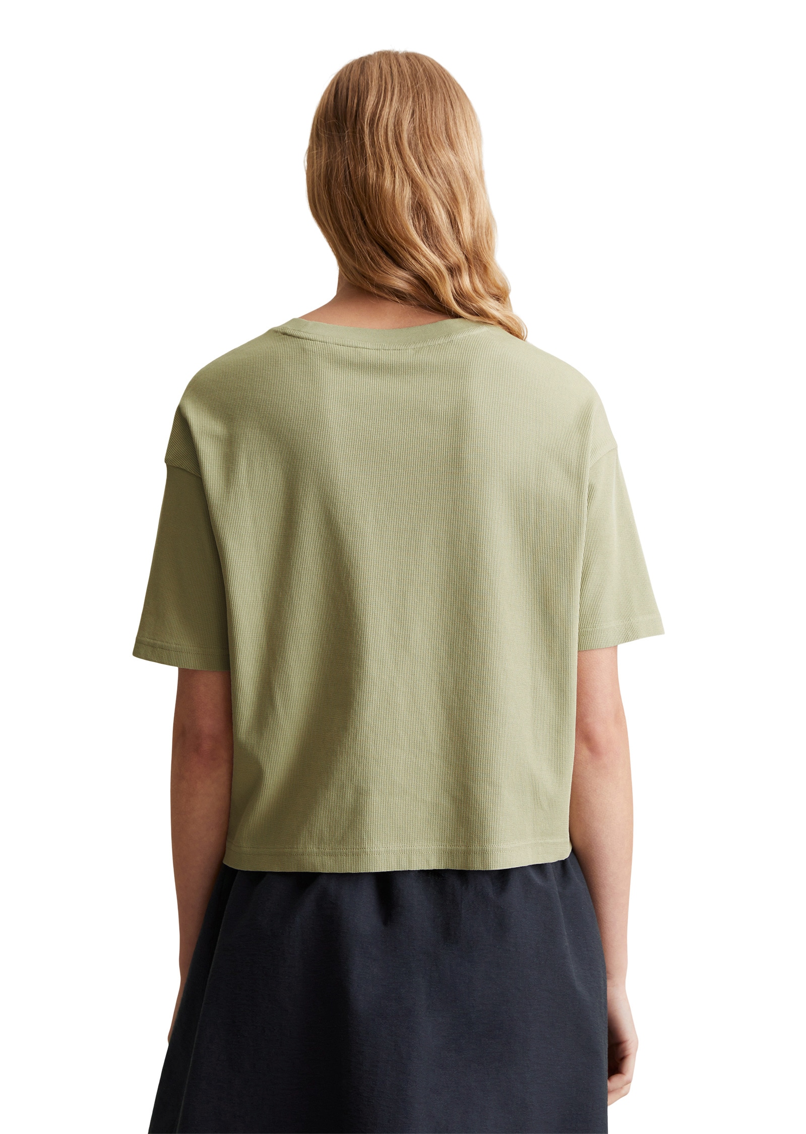 Marc O'Polo DENIM T-Shirt »aus gerippter Bio-Baumwolle«