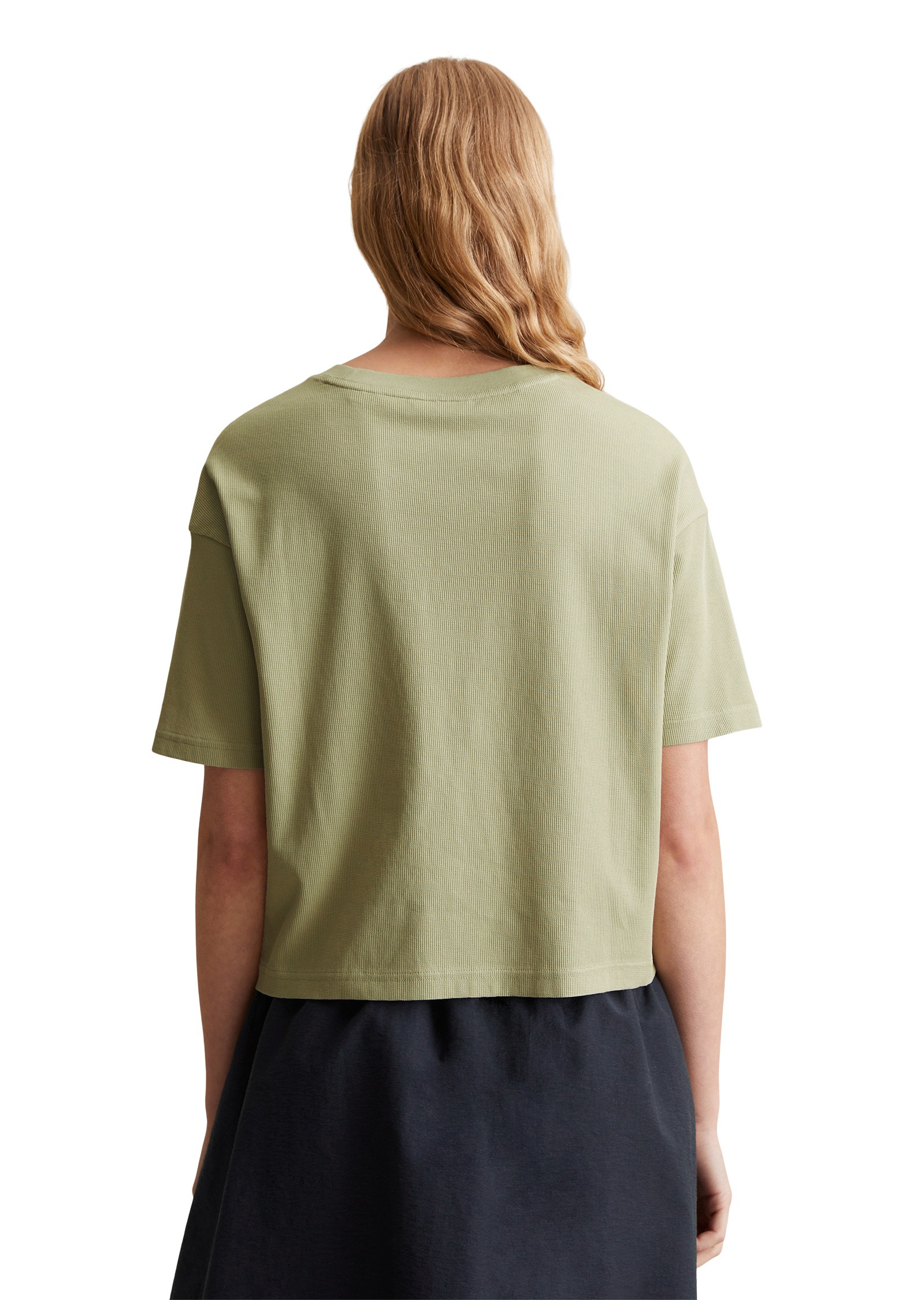 Thumbnail - Marc OPolo DENIM T-Shirt "aus gerippter Bio-Baumwolle"