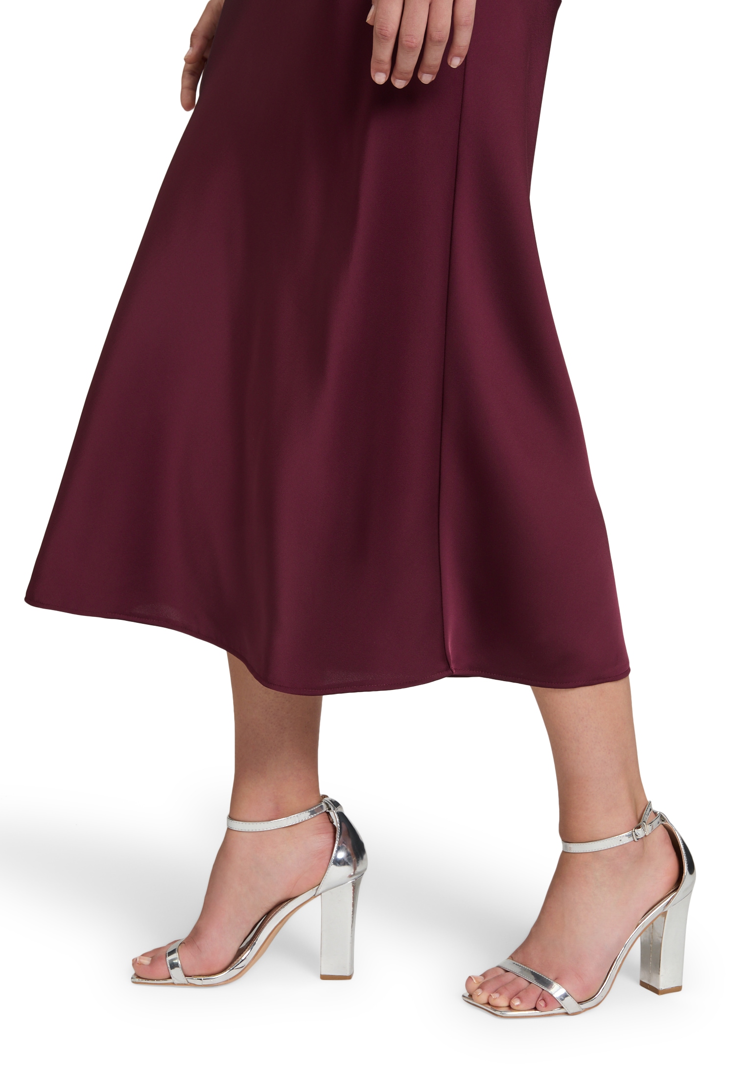 Vera Mont Maxirock »Vera Mont Damen Satinrock wadenlang«, Material