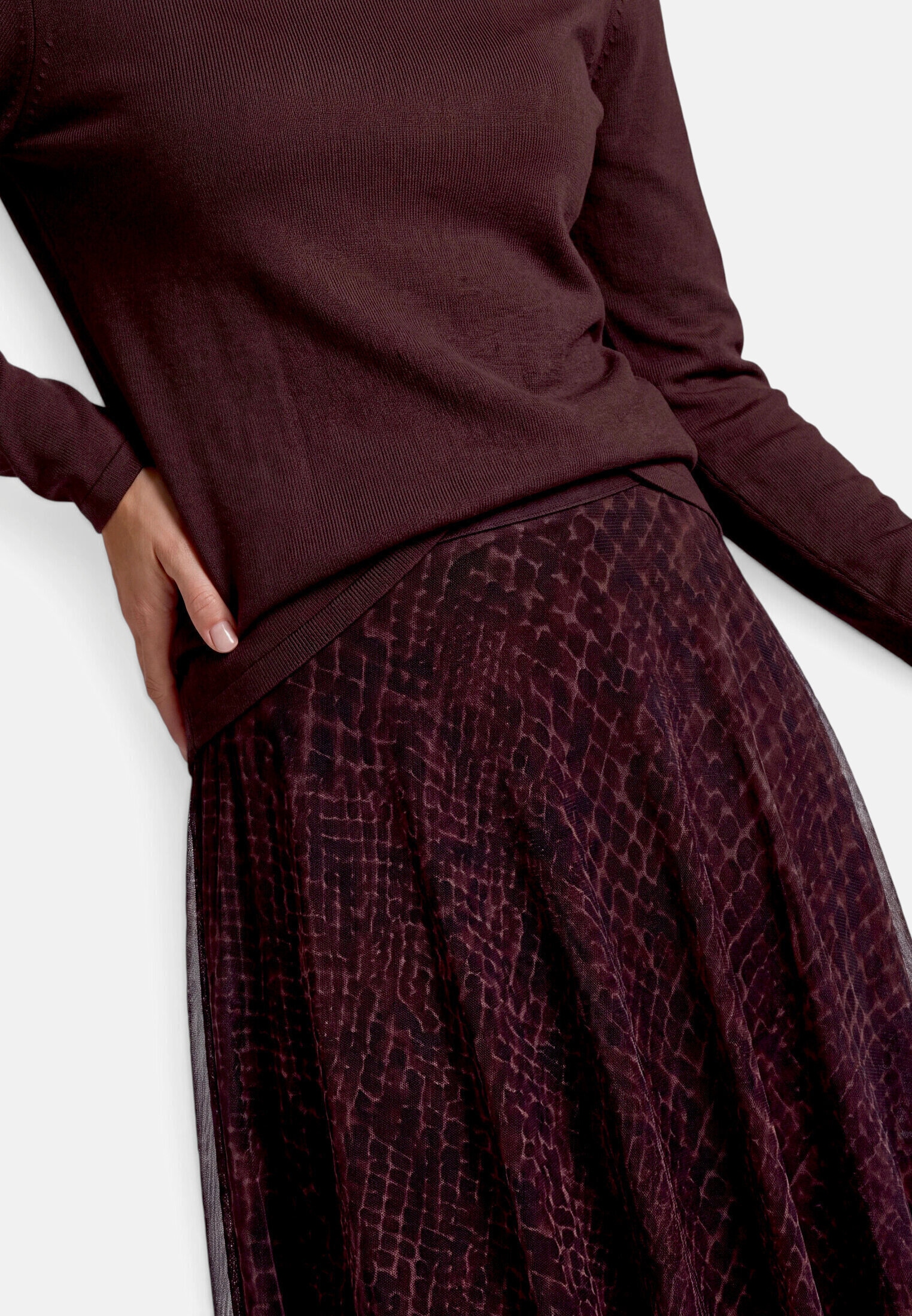 Zero Midirock »Damen mit Muster« Material
