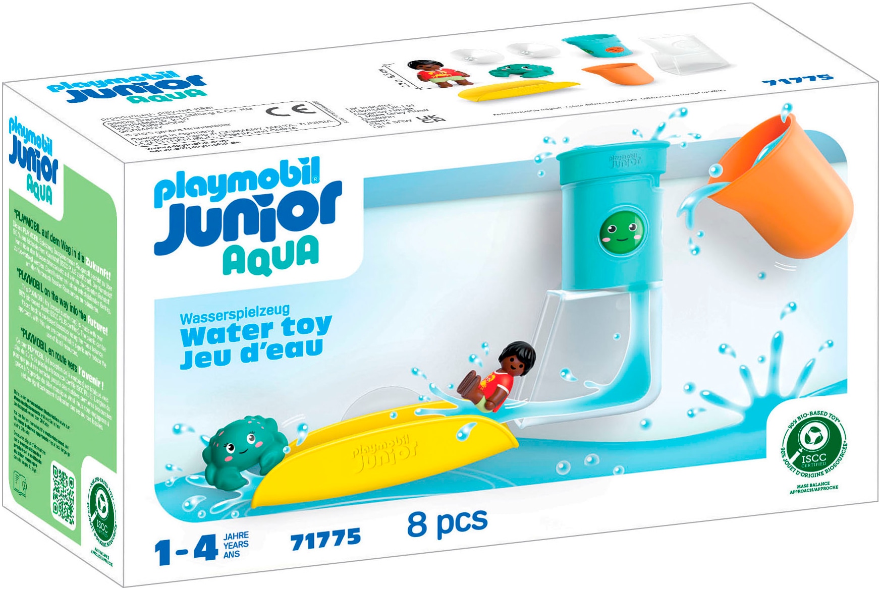 Playmobil® Konstruktions-Spielset »Wasserfalltank mit Rutsche (71775), Junior Aqua«, (8 St.), Badespielzeug; Made in Europe