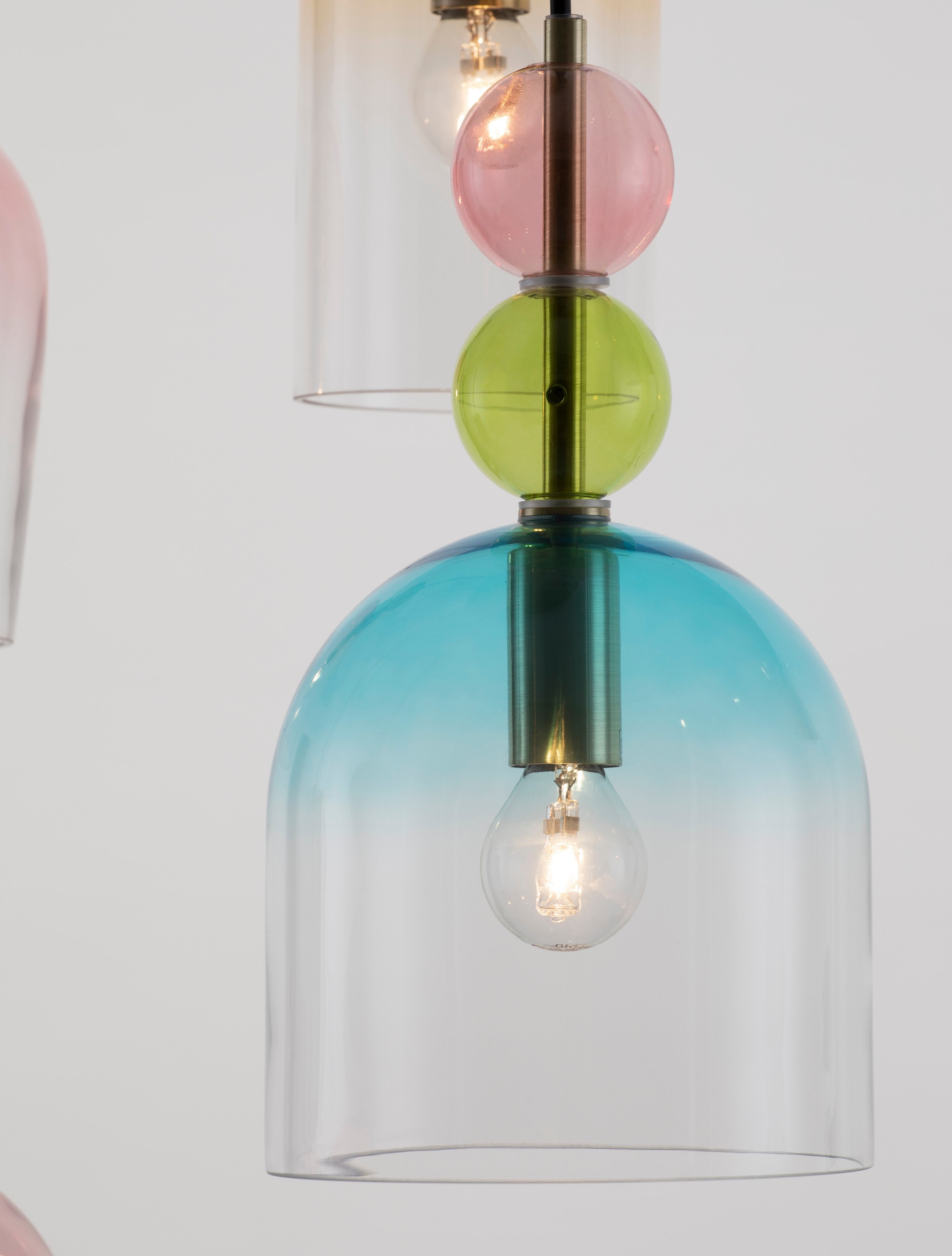 Nova Luce Hängeleuchten »MURANO«, 5 flammig, Leuchtmittel E14 | ohne Leuchtmittel, Ohne Beleuchtung