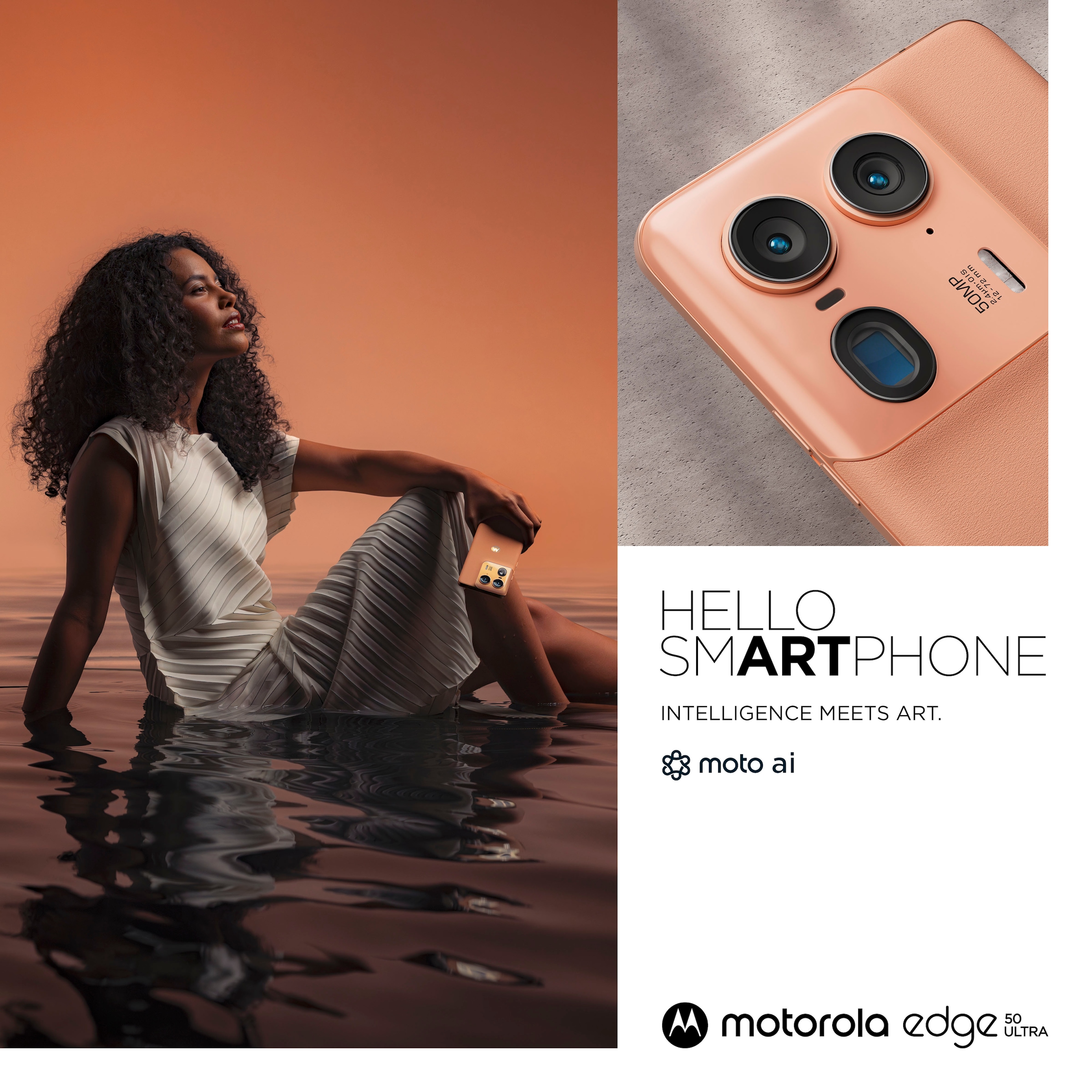 Motorola Smartphone »edge50 ultra«, peach fuzz