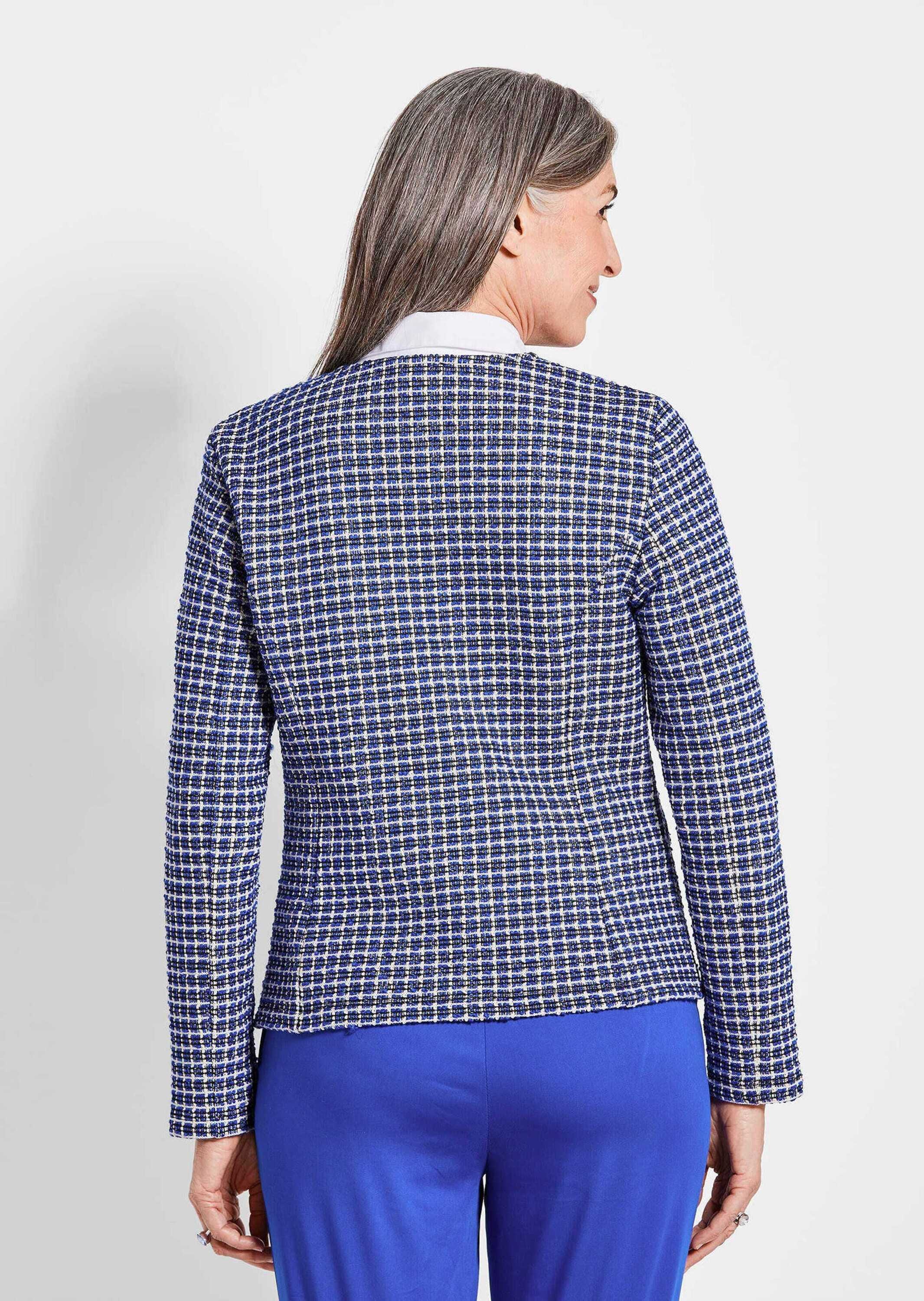 GOLDNER Jackenblazer »Elegante Karo-Jacke mit Glanzeffekten«