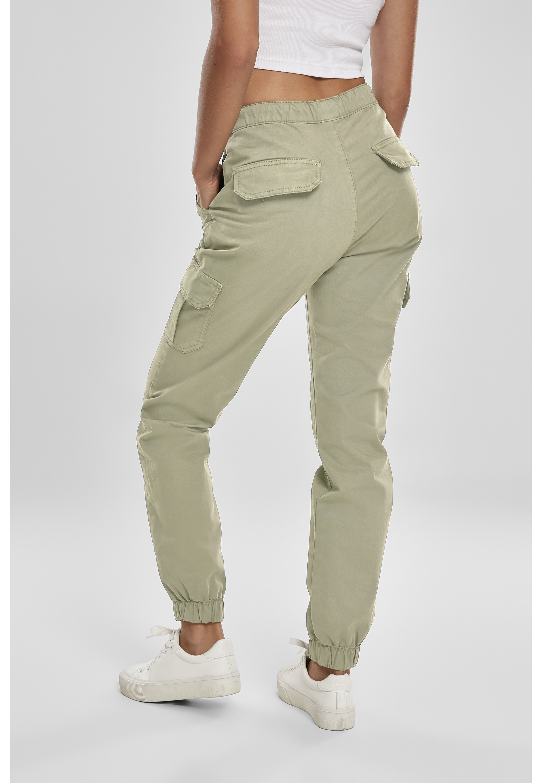 URBAN CLASSICS Cargohose »Urban Classics Damen Ladies High Waist Cargo Jogging Pants«