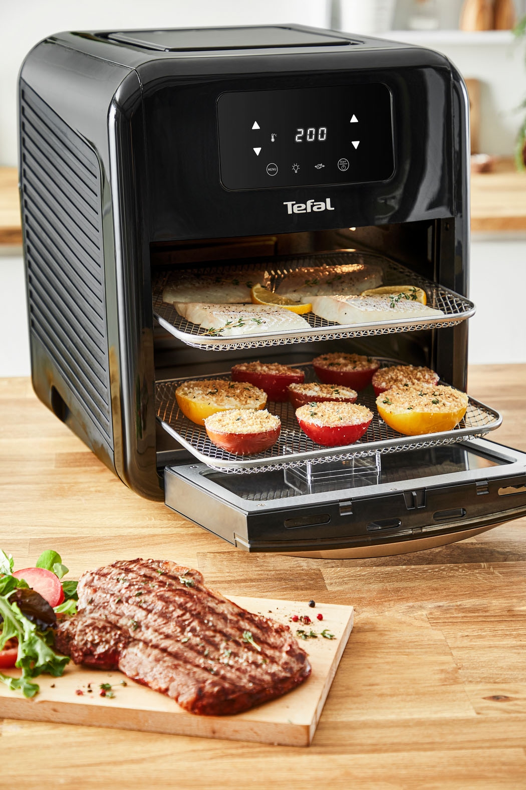 Tefal Heißluftfritteuse »FW5018 Easy Fry Oven & Grill«, 2000 W, 7 Zubehörteile, 11 L, Temperaturkontrolle, einfach zu Reinigen, Timer