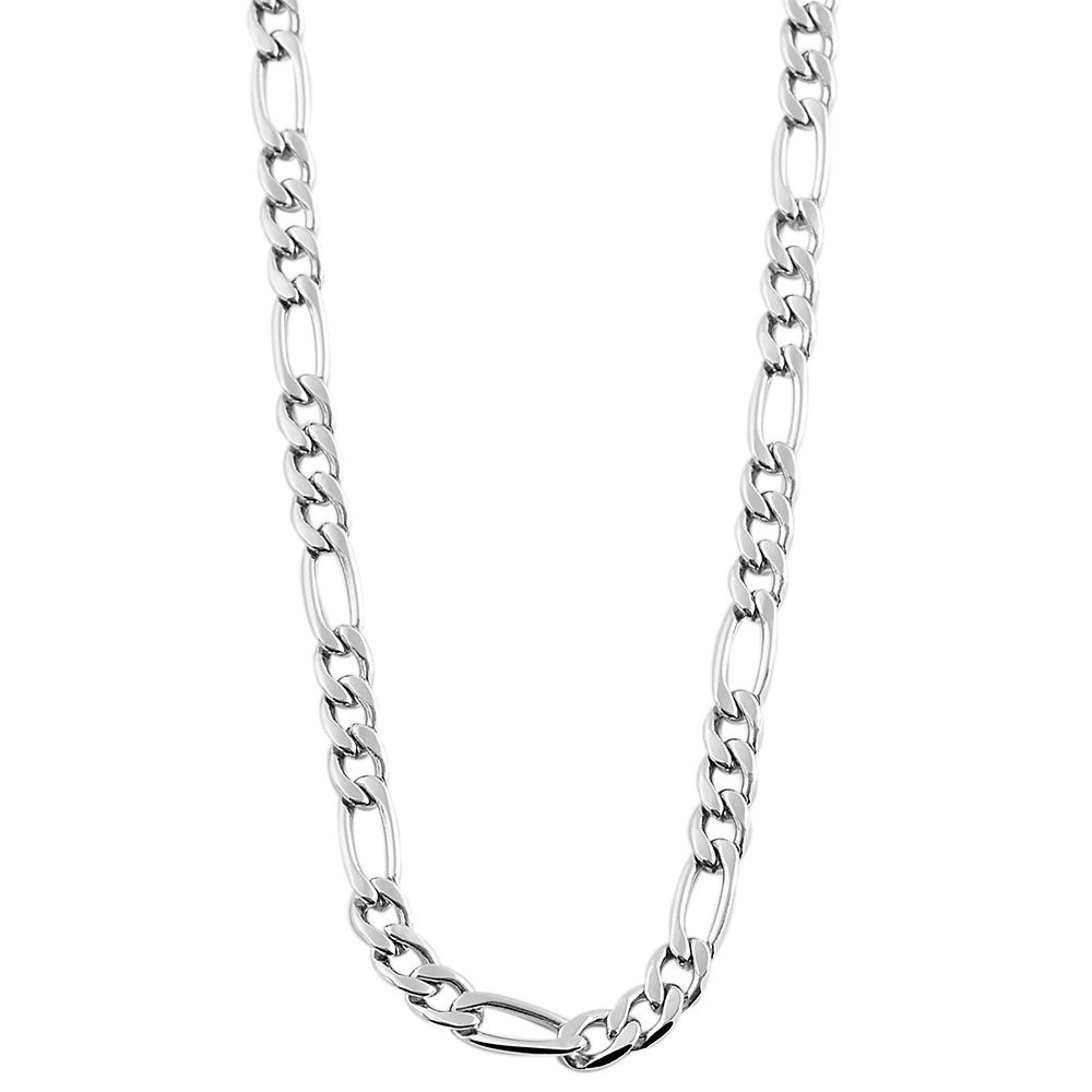 Adelia´s Kette ohne Anhänger »Unisex Halskette – Figarokette aus Edelstahl 55 cm« Ein stilvolles Geschenk für besondere Momente