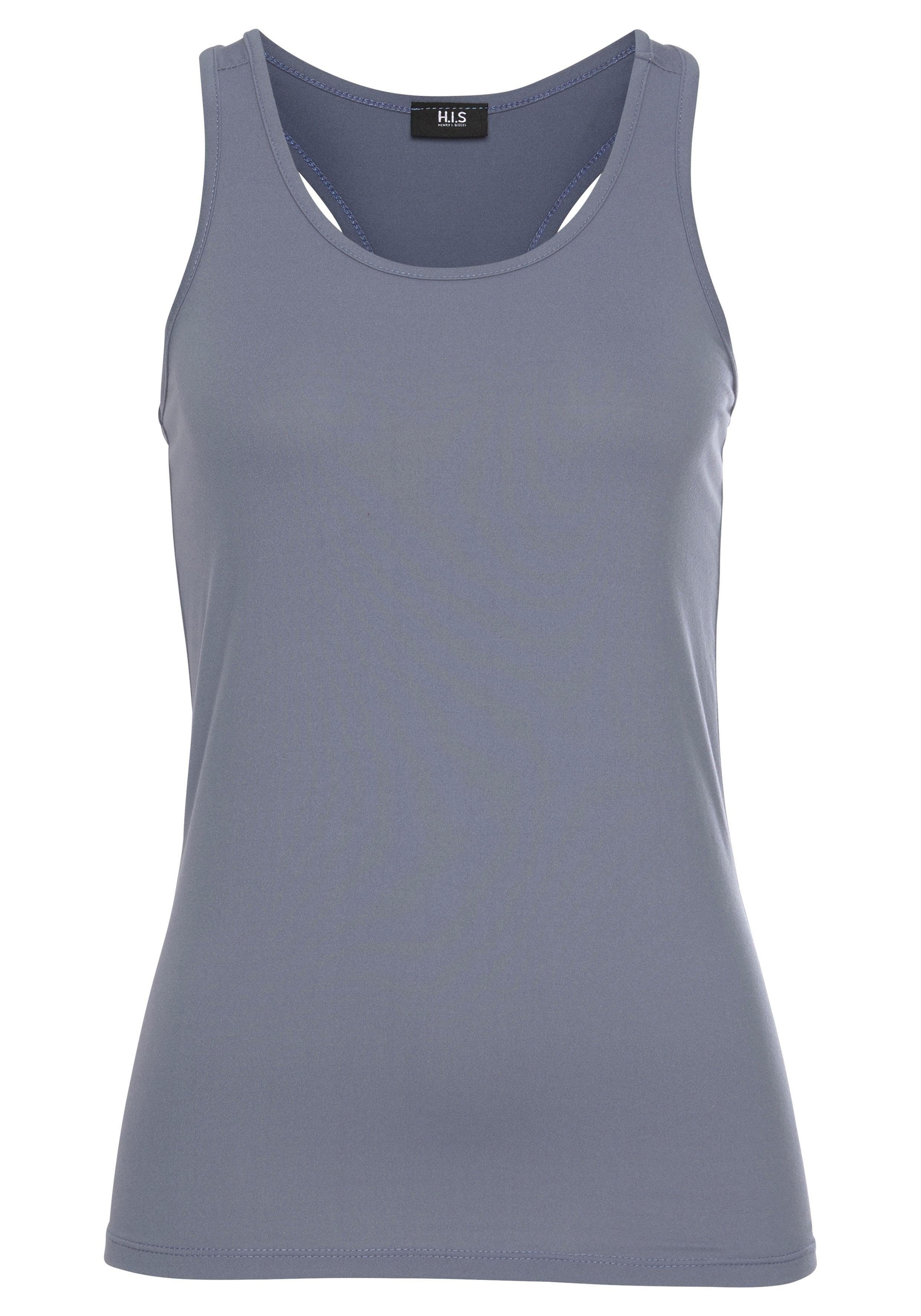 H.I.S Trainingsshirt »2-tlg. Set: Shirt & Top«, (Set), Kurzarm, Rundhals, aus Polyester und Viskose, mit stylischen Badges