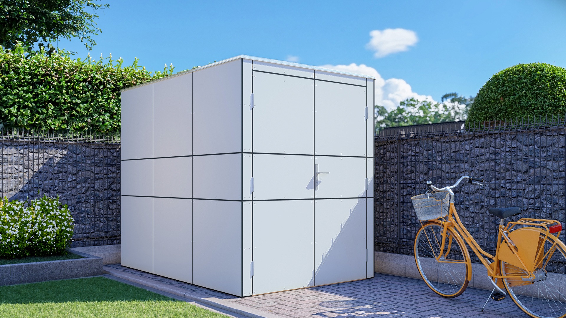 BERTILO Fahrradbox »HPL Bike in verschiedenen Farben«, HPL, witterungsbeständig, farbstabil, BxTxH: 155x235x194 cm