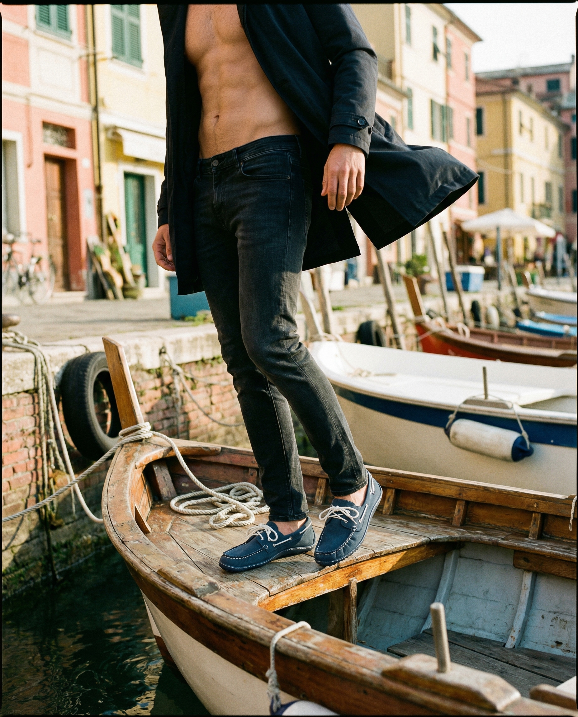 Leguano Barfußschuh »MORECASSIN«  Schnürschuh, Halbschuh, Mokassin mit modischen Durchzügen