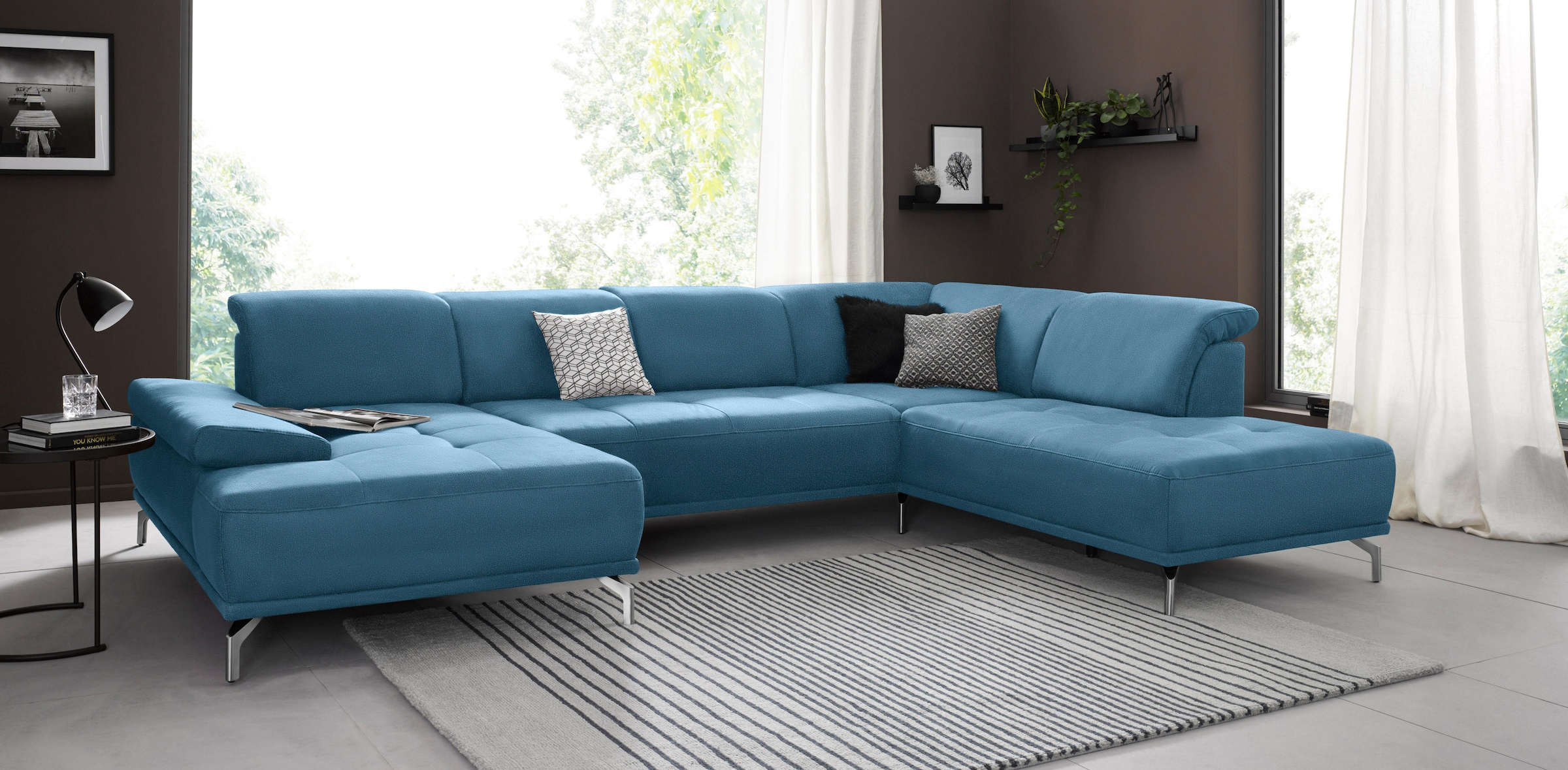 Home affaire Wohnlandschaft "Caluna" Inkl.Sitztiefenverstellung, wahlweise günstig online kaufen