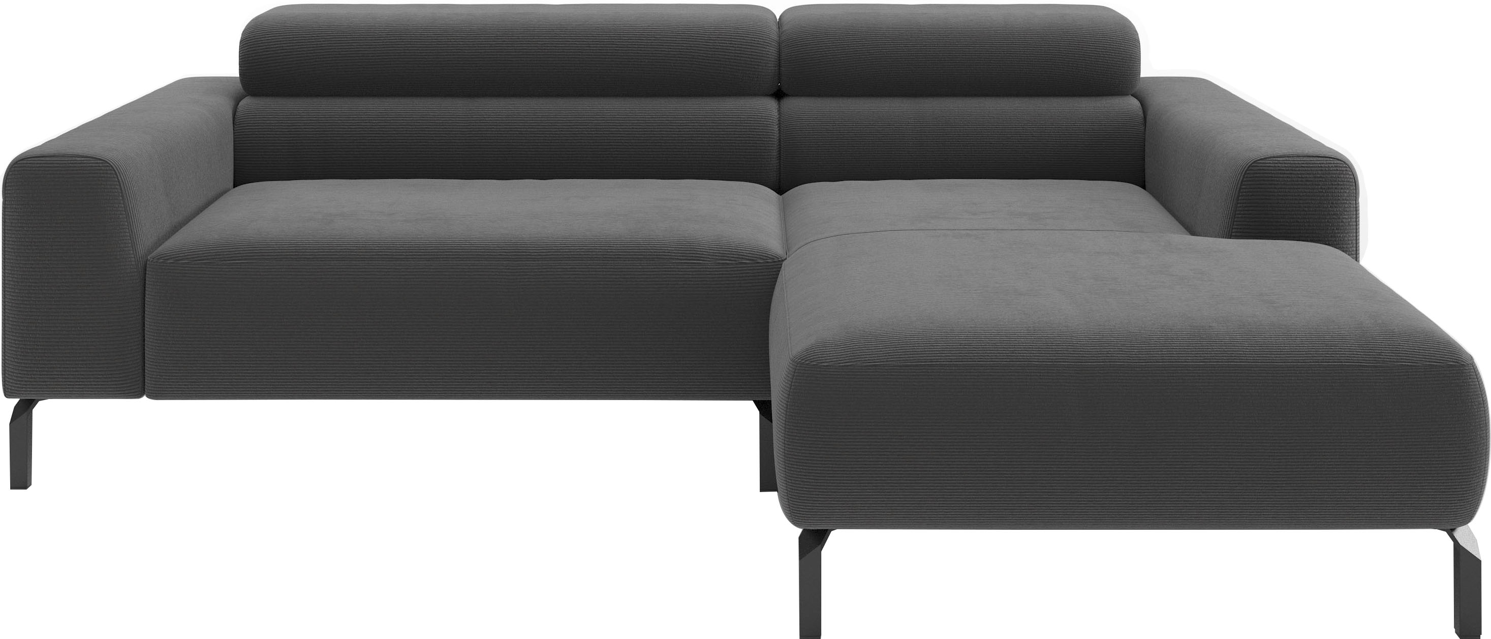 Home affaire Ecksofa "Ecksofa, L-Form, incl. Kopfteilverstellung, Breite 223 cm" wahlweise elektrische Sitztiefenverstellung