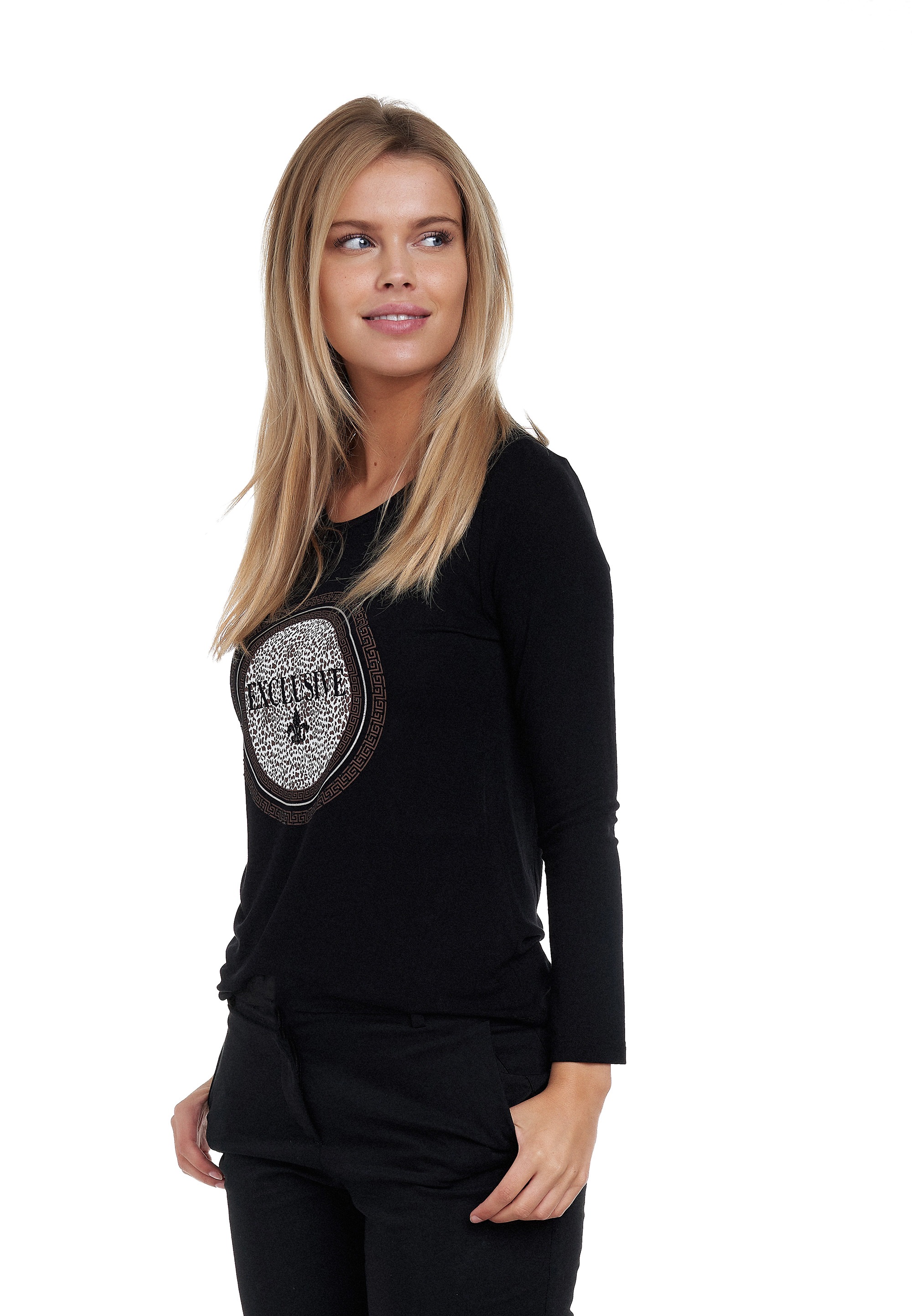 Decay Langarmshirt, mit exklusivem Leomuster