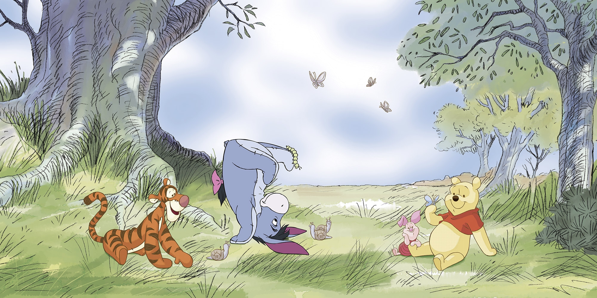 Komar Kindertapete »Disney Winnie the Pooh Friendly Day«, bedruckt