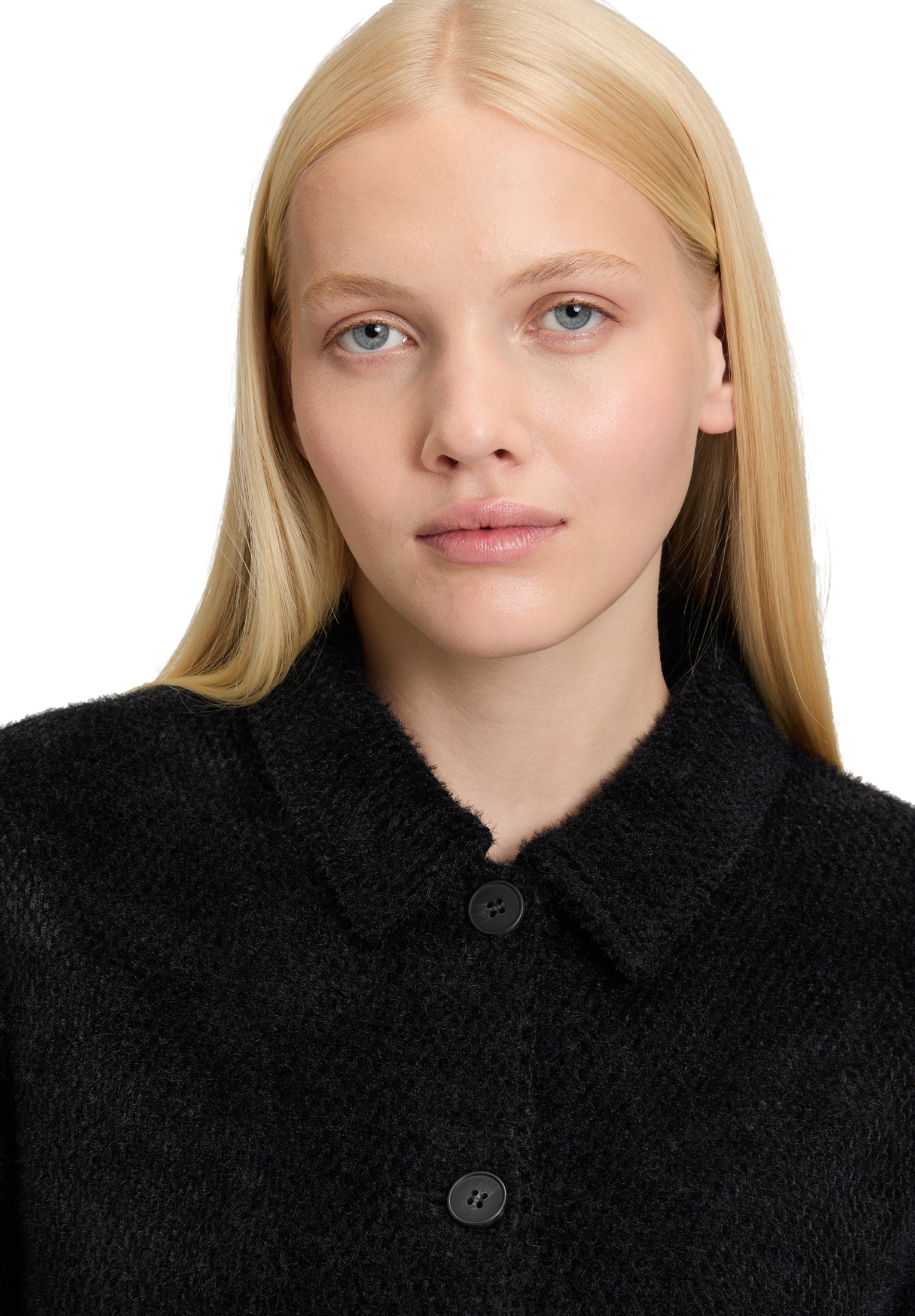 Betty&Co Sweatjacke »Betty & Co Damen Casual-Jacke mit Kragen«, Struktur