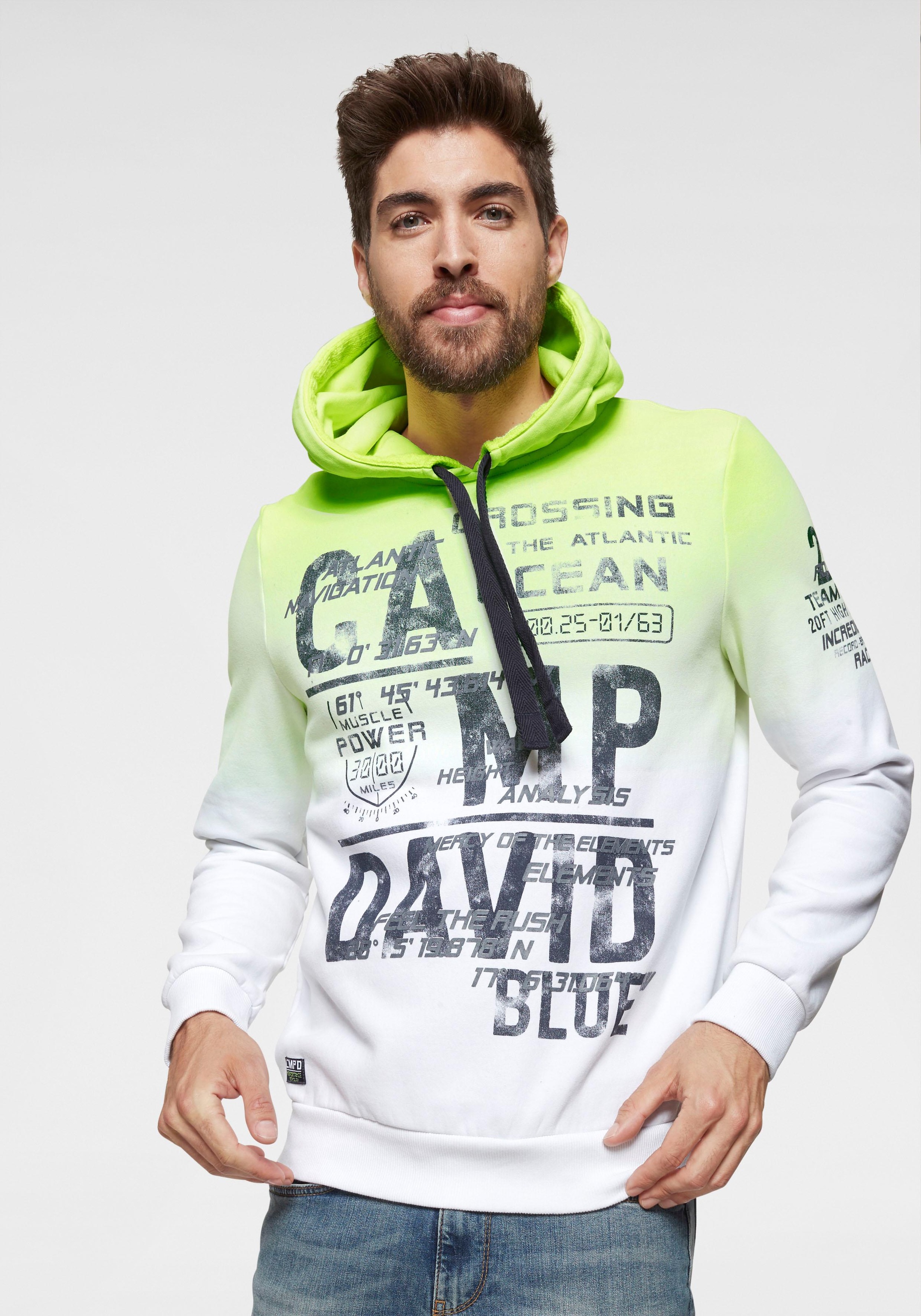 CAMP DAVID Kapuzensweatshirt, mit großem Logodruck