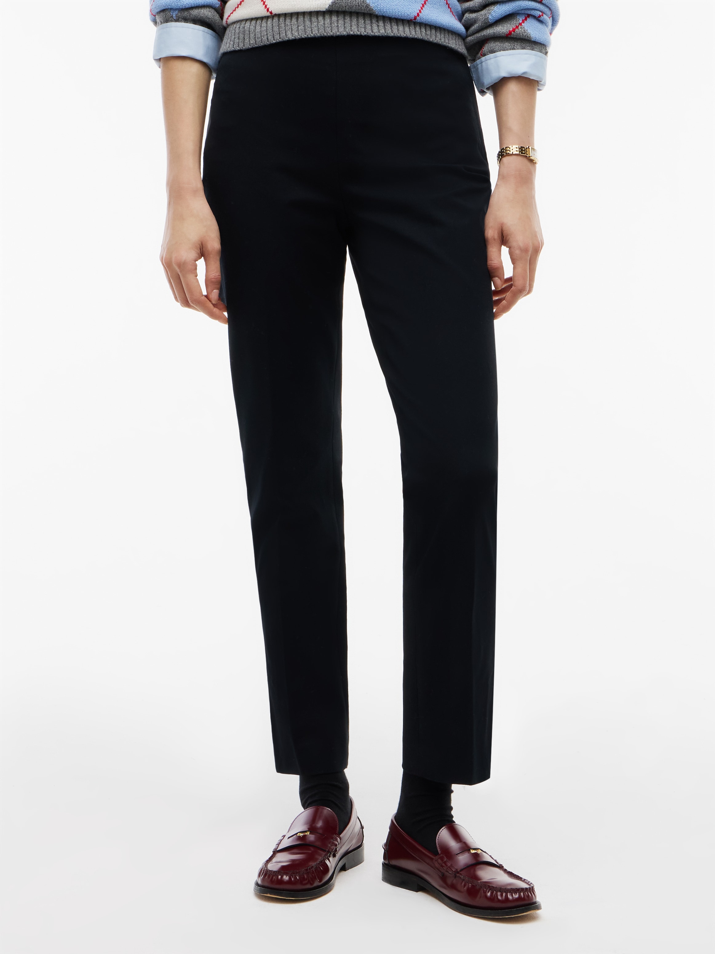 Tommy Hilfiger Anzughose "GABARDINE ZIP SLIM PANT" Baumwollmischung, slim fit