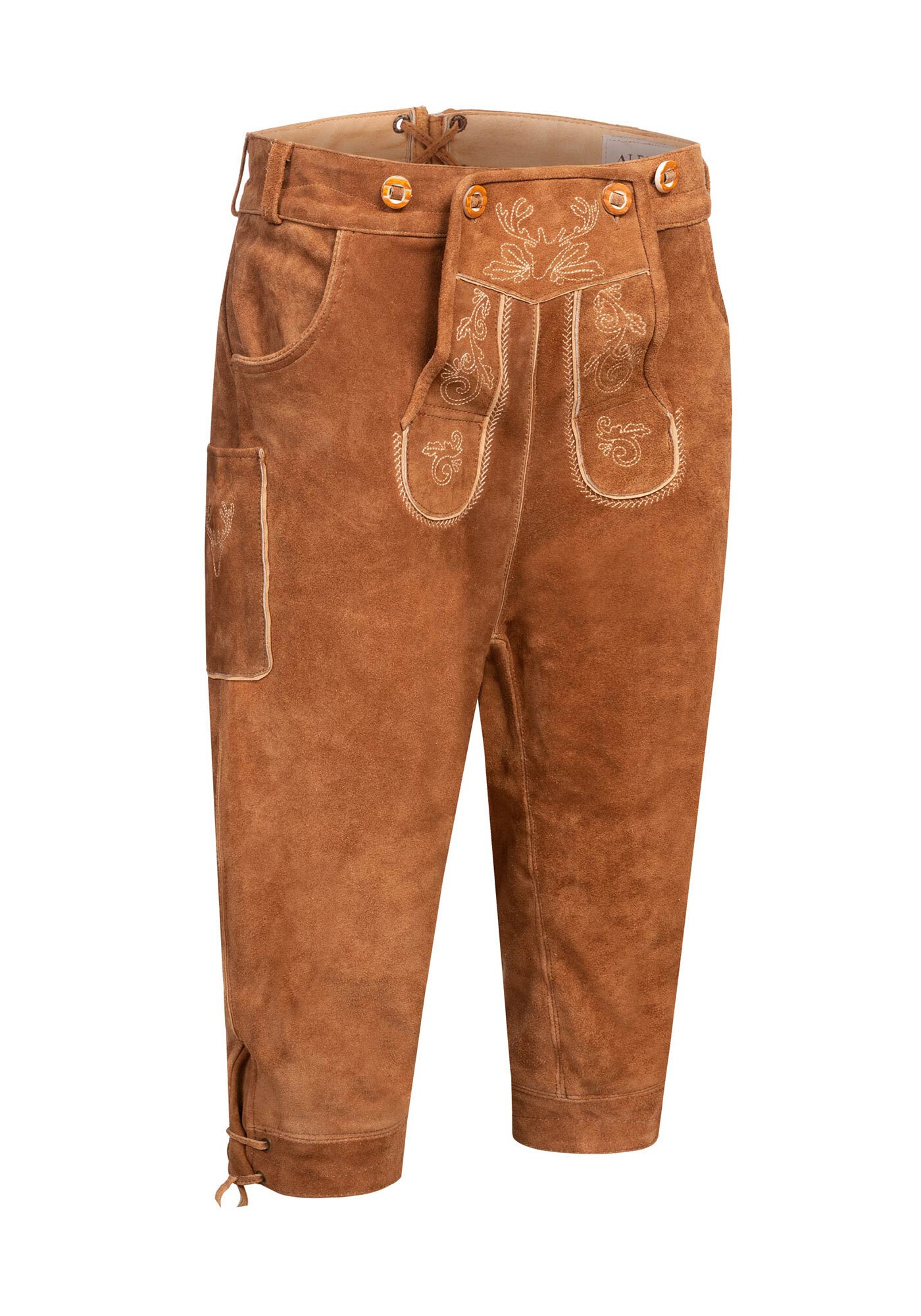 Alessandro Salvarini Trachtenlederhose »ASSeppl«, Lederhose aus Echtleder mit Träger im traditionellen Stil