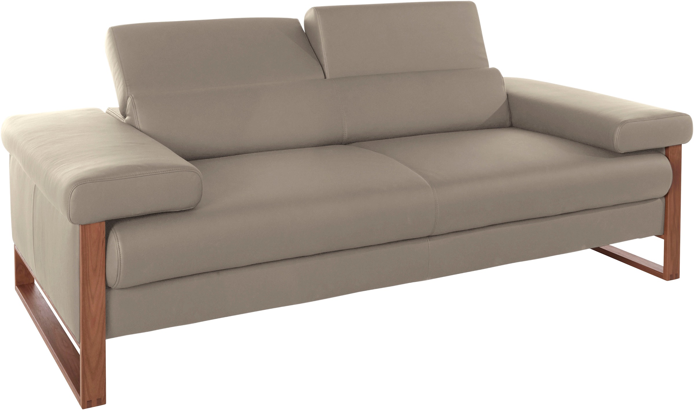 W.SCHILLIG 2-Sitzer »finn«, German Design Award 2016, Fußgestell Nussbaum natur, Breite 210 cm
