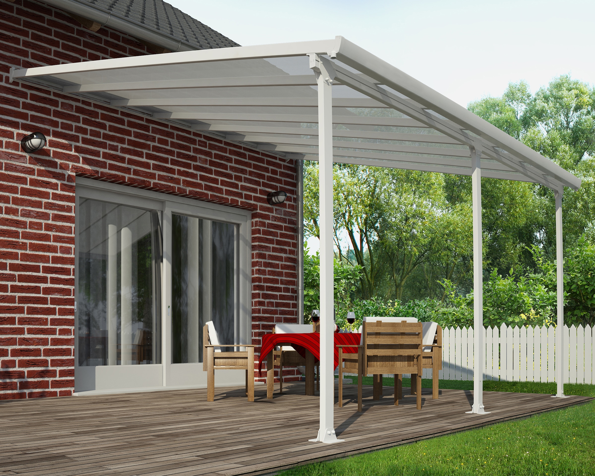Palram - Canopia Terrassendach »Feria Alu Terrassenüberdachung«, einfache DIY Montage