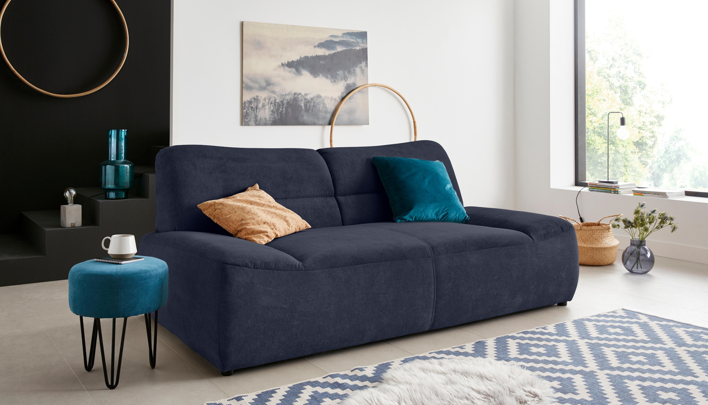 DOMO collection 2-Sitzer "Cesena modernes Sofa mit flachen Armlehnen, komfo günstig online kaufen