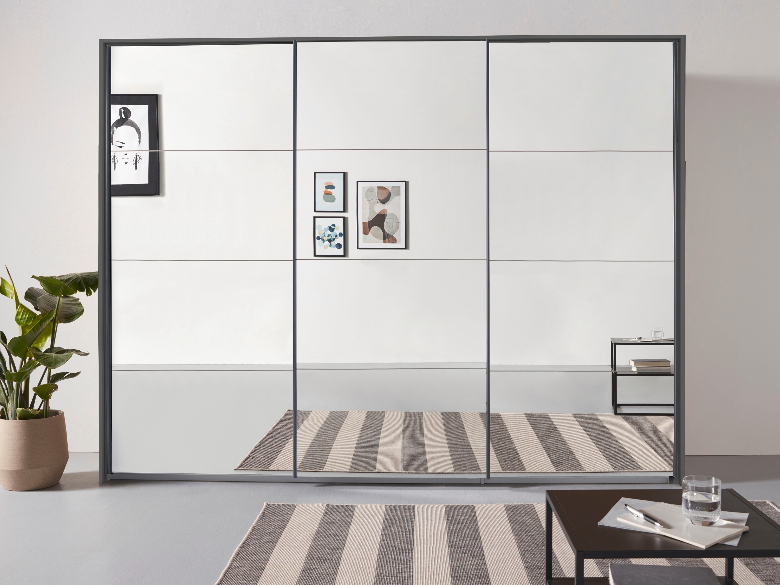 OTTO home "Mehrzweckschrank Aktenschrank Möbel Mietswohnung Schlafzimmer OTELI" Breiten 211/278/323/368 cm Höhen 214/233 cm, inkl. Passepartout optional mit Beleuchtung MADE IN GERMANY