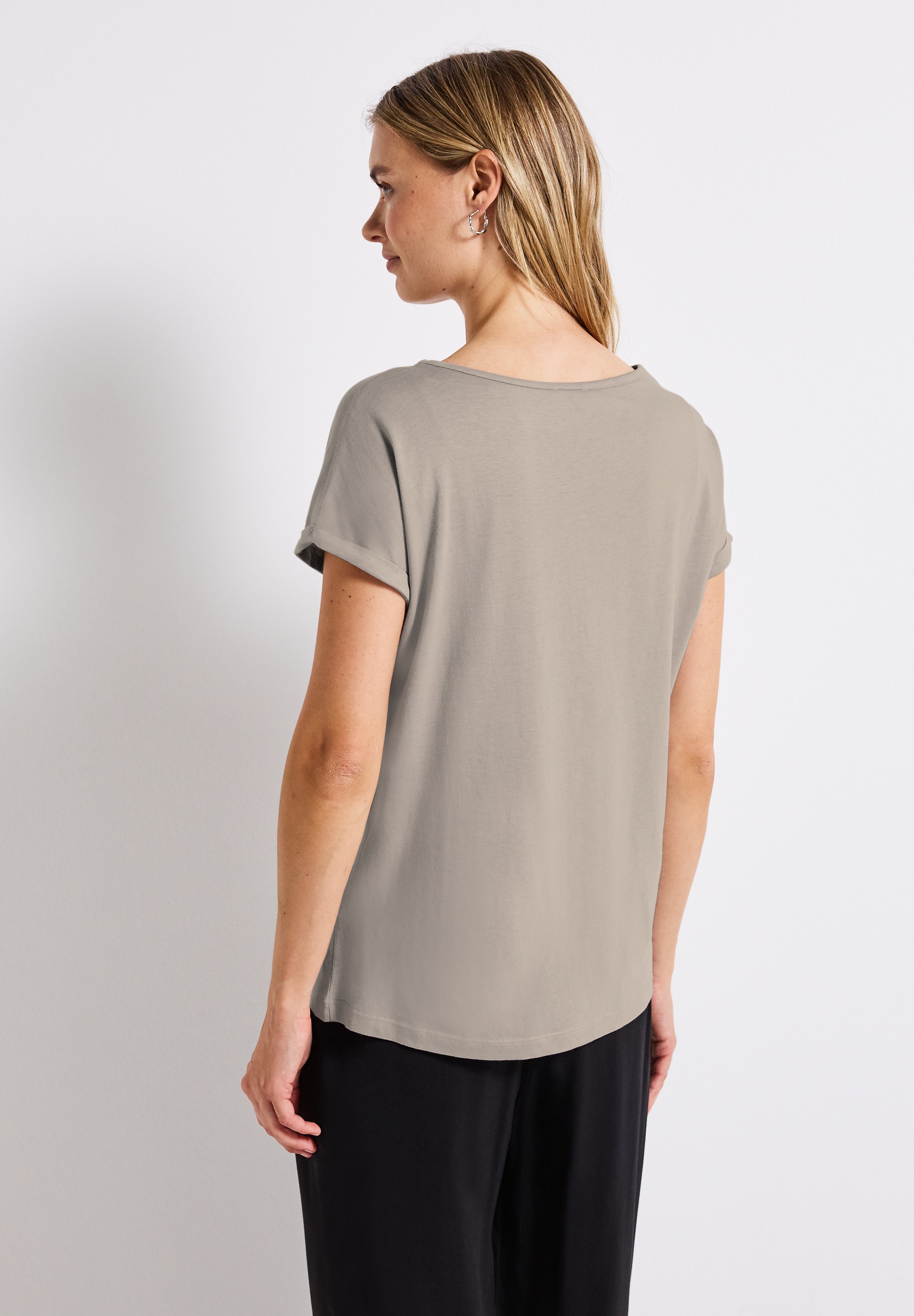 STREET ONE T-Shirt, aus Baumwolle mit Stretchante