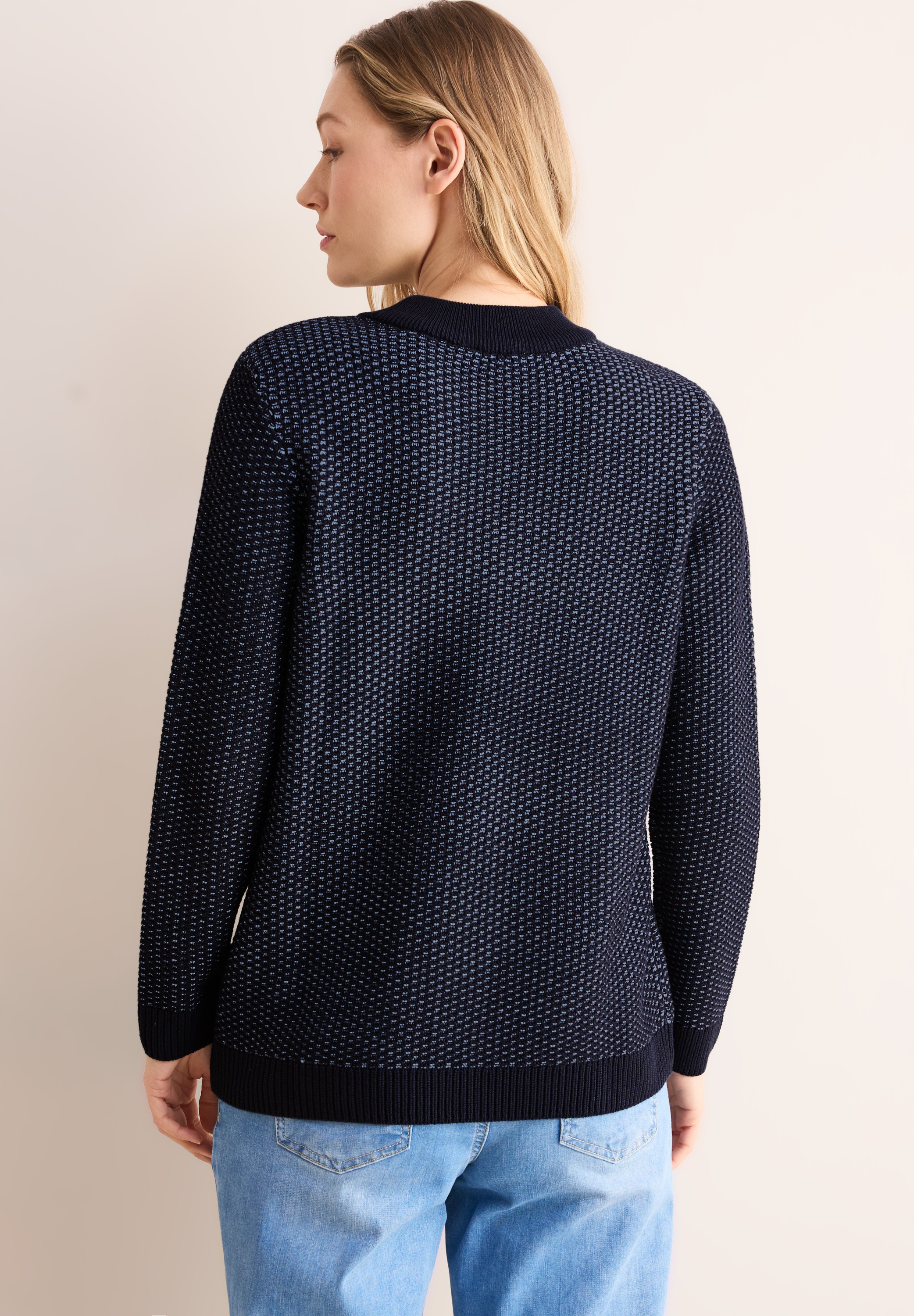 Cecil Stehkragenpullover, mit Struktur
