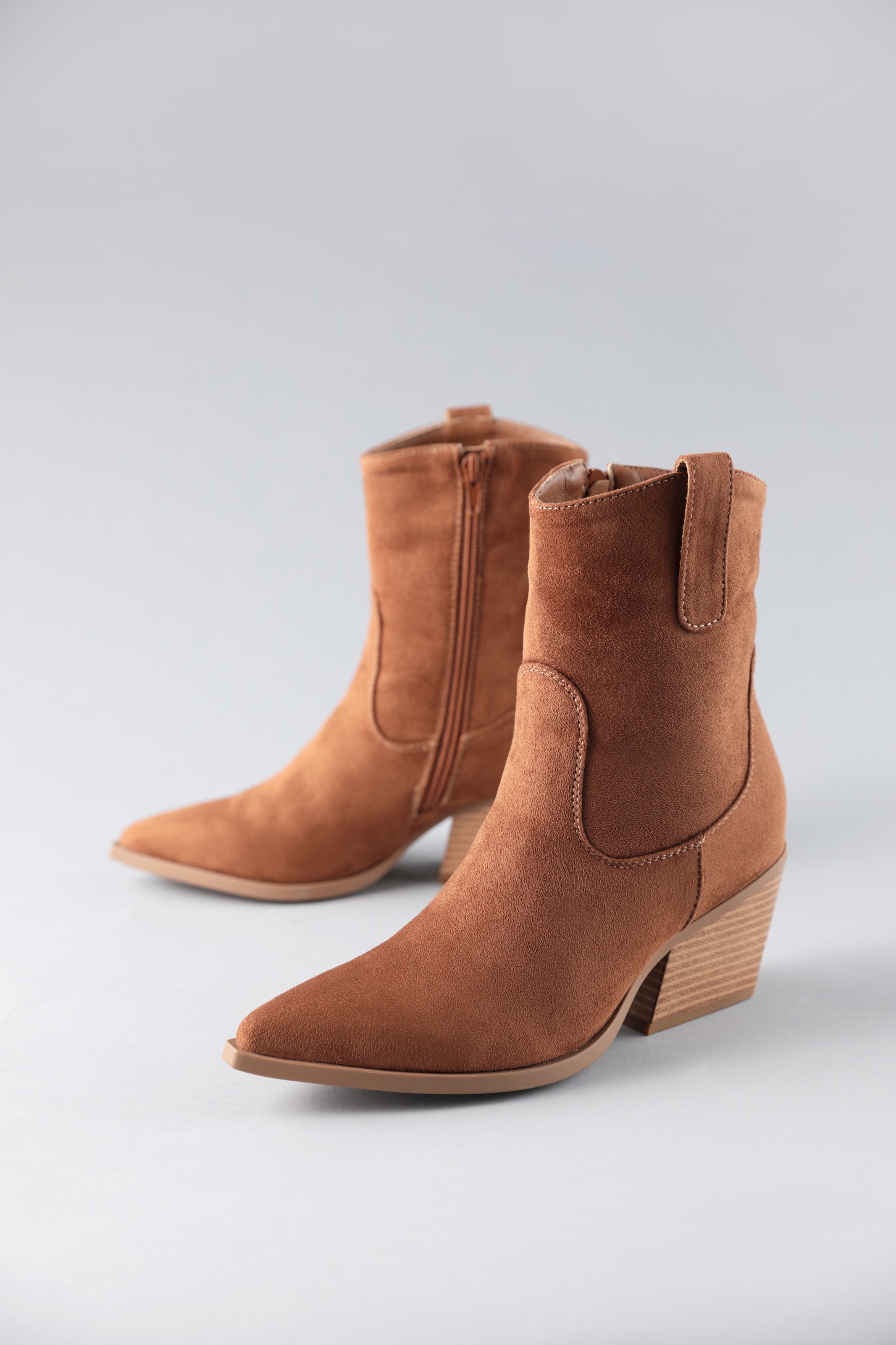 Westernstiefelette, Cowboystiefelette, Schlupfboots mit Reißverschluss - NEUE KOLLEKTION