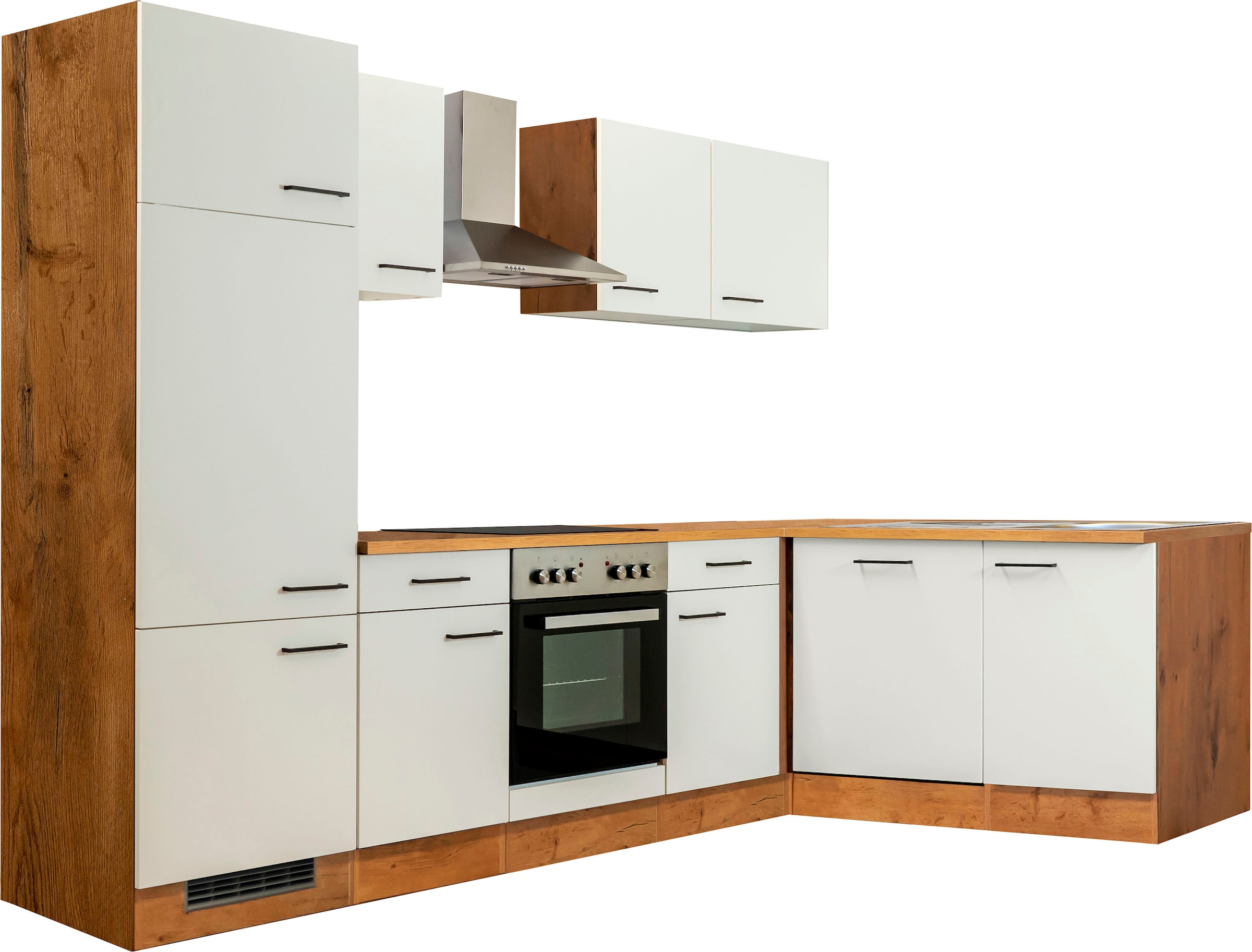 Winkelküche »Vintea«, mit E-Geräten, Gesamtbreite 280 x 170 cm