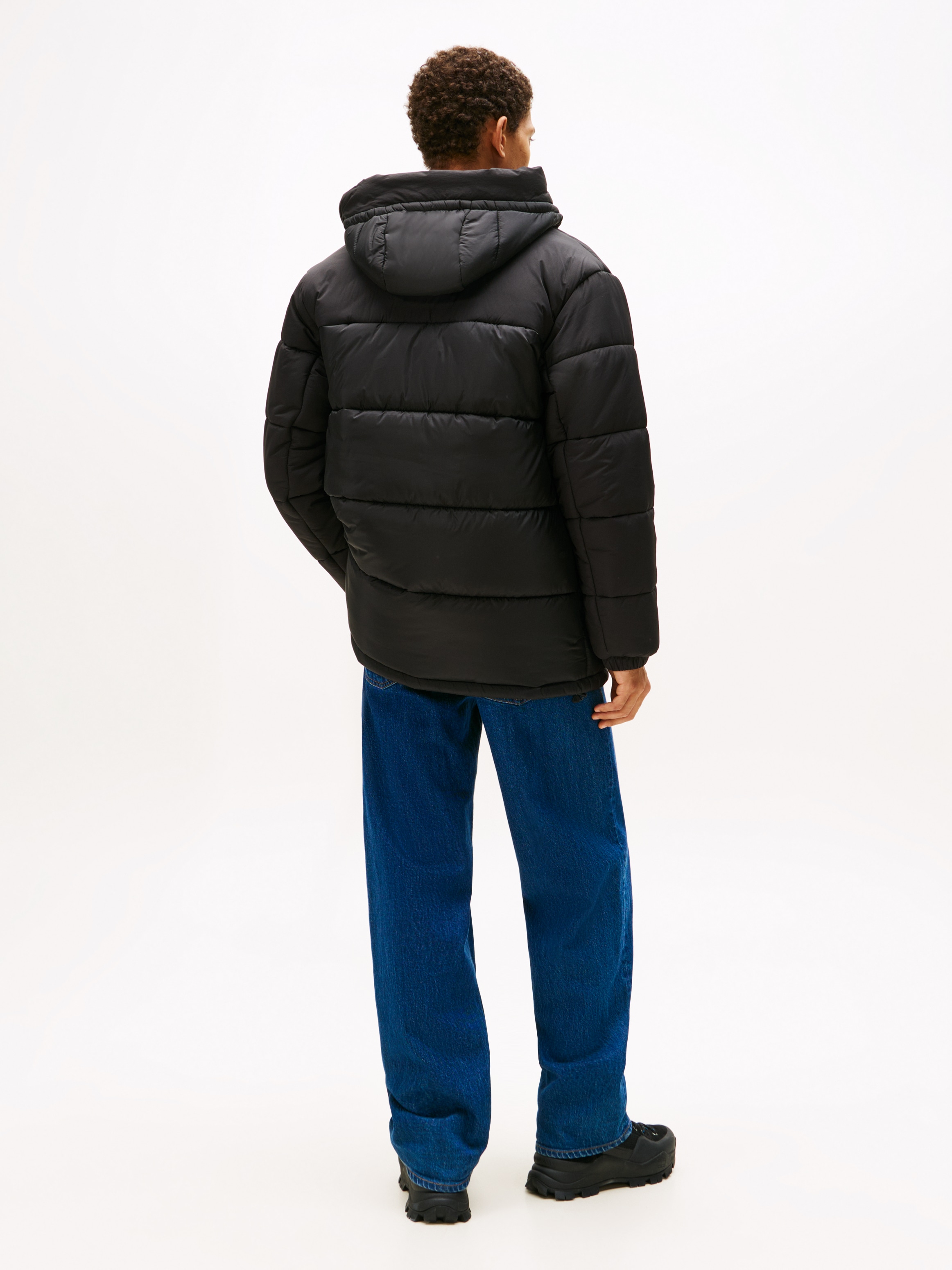 Tommy Jeans Steppmantel »FABRIC MIXED PARKA«, Regular fit mit Kapuze
