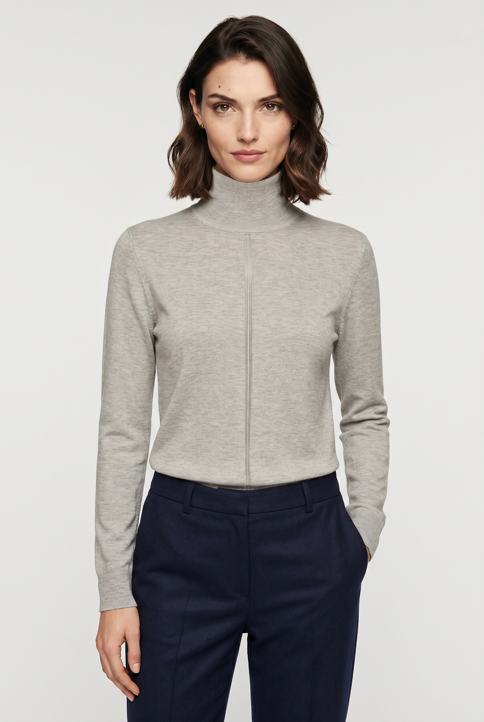 BOSS ORANGE Rollkragenpullover "Faghettini Premium Damenmode" aus softer Wollmischung