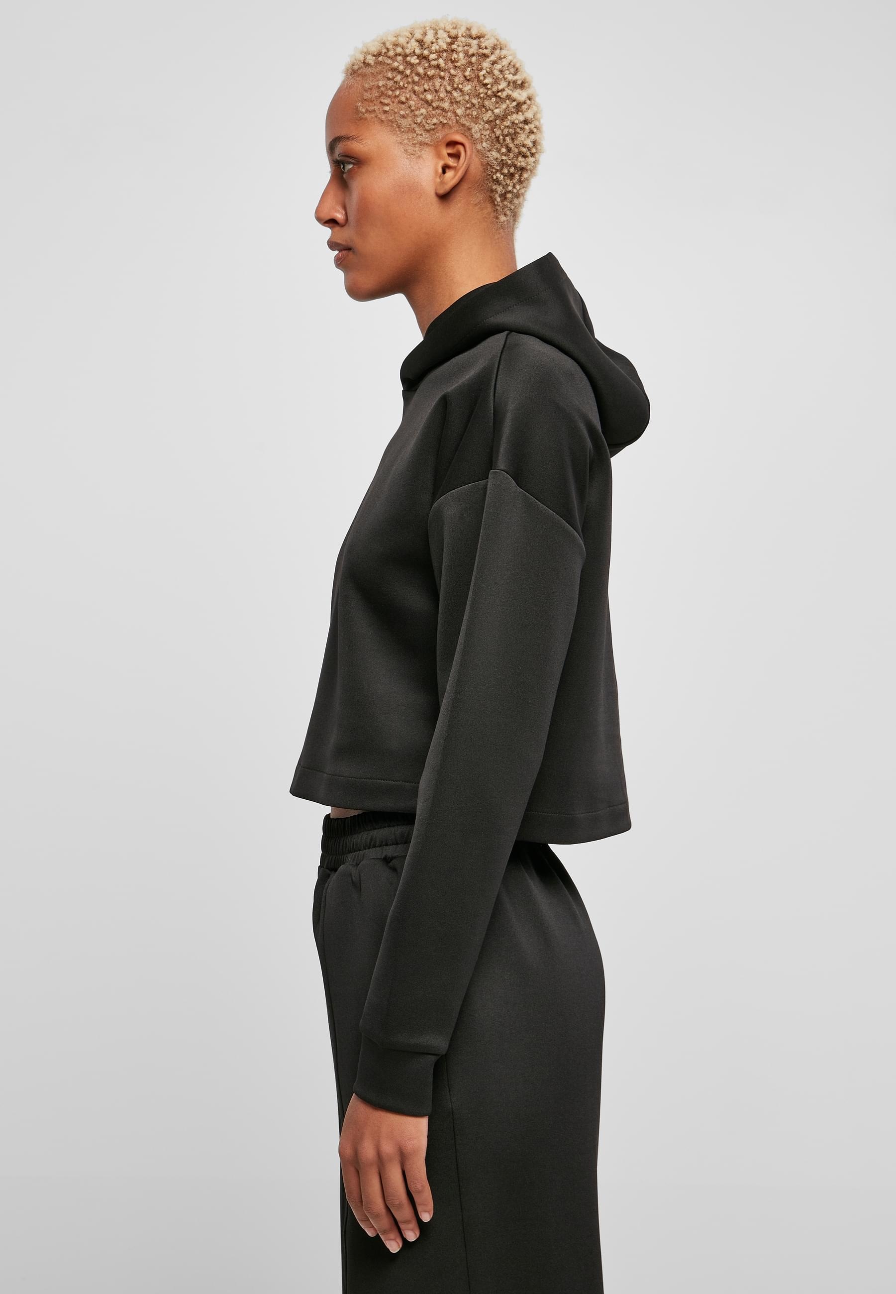 URBAN CLASSICS Kapuzenpullover »Urban Classics Damen Ladies Short Scuba Hoody«, (1 tlg.)