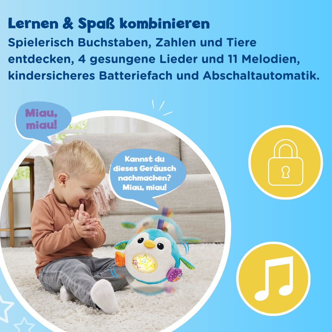 Vtech® Plüschfigur »Vtech Baby, Hüpfspaß-Pinguin« mit Aufnahmefunktion