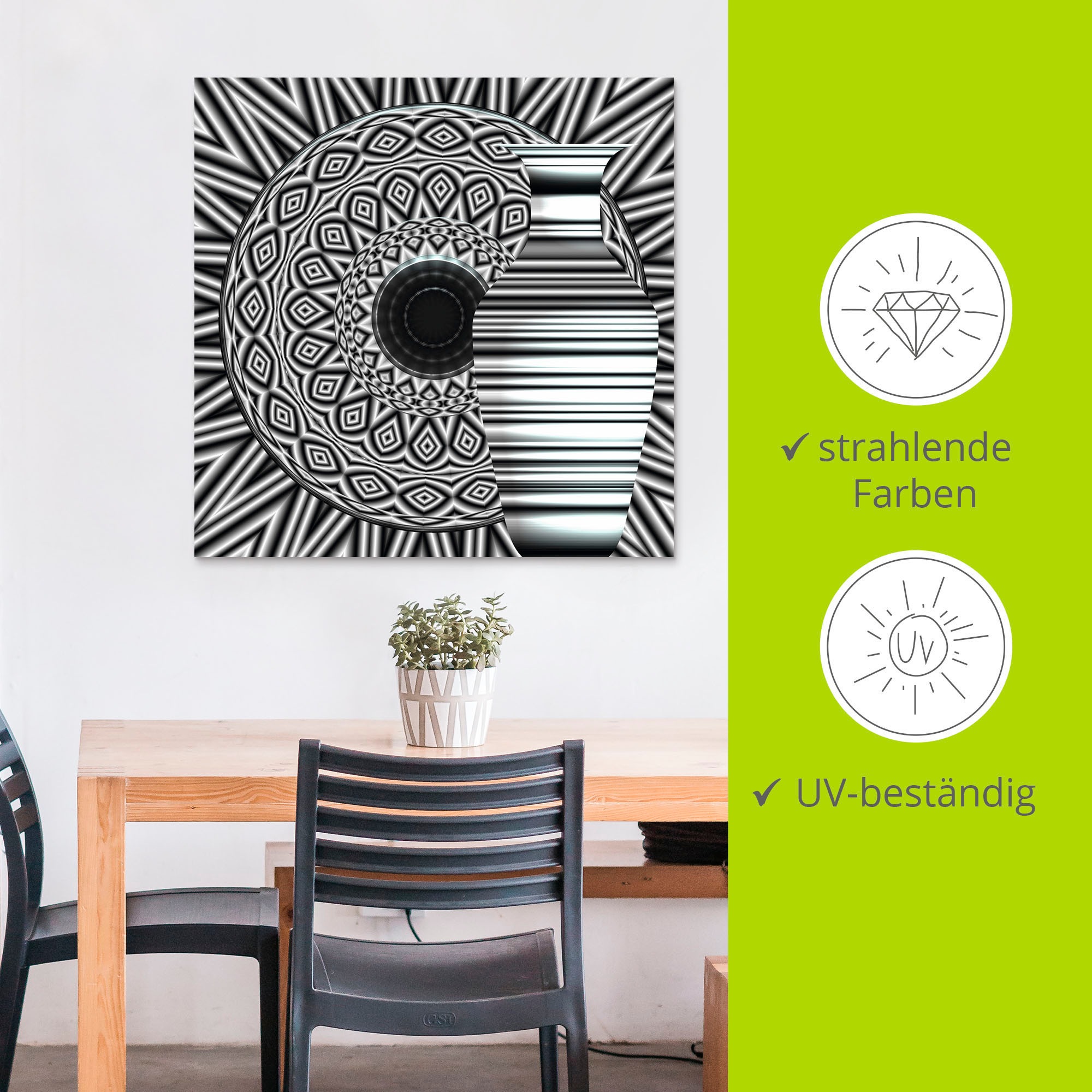 Artland Wandbild »Tajine und Karaffe«, Muster, (1 St.), als Alubild, Outdoorbild, Leinwandbild in verschied. Größen