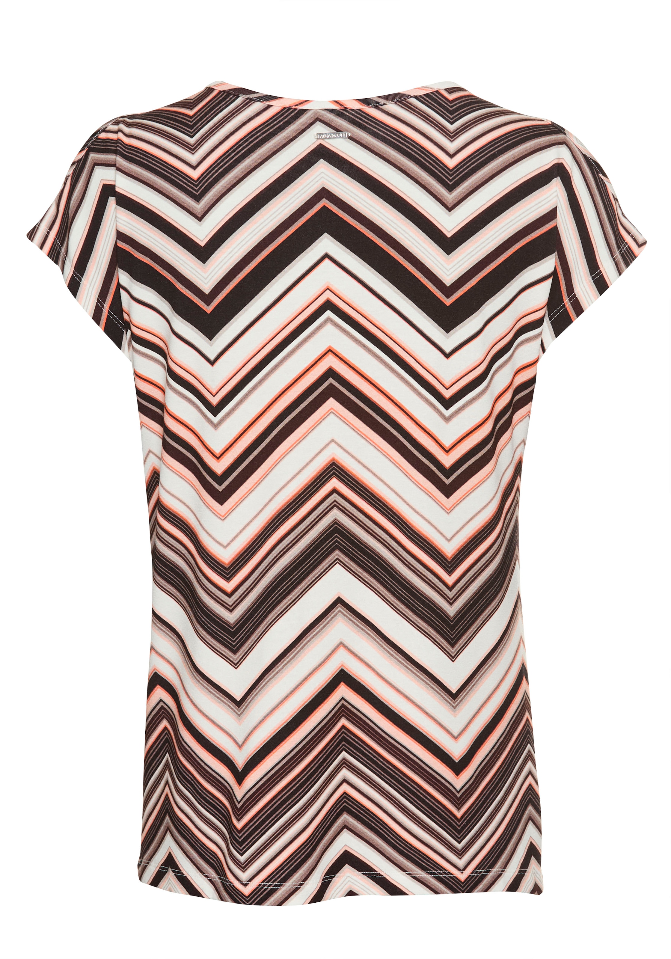 Laura Scott Rundhalsshirt, im Retro-Design mit Loch-Applikation - NEUE KOLLEKTION