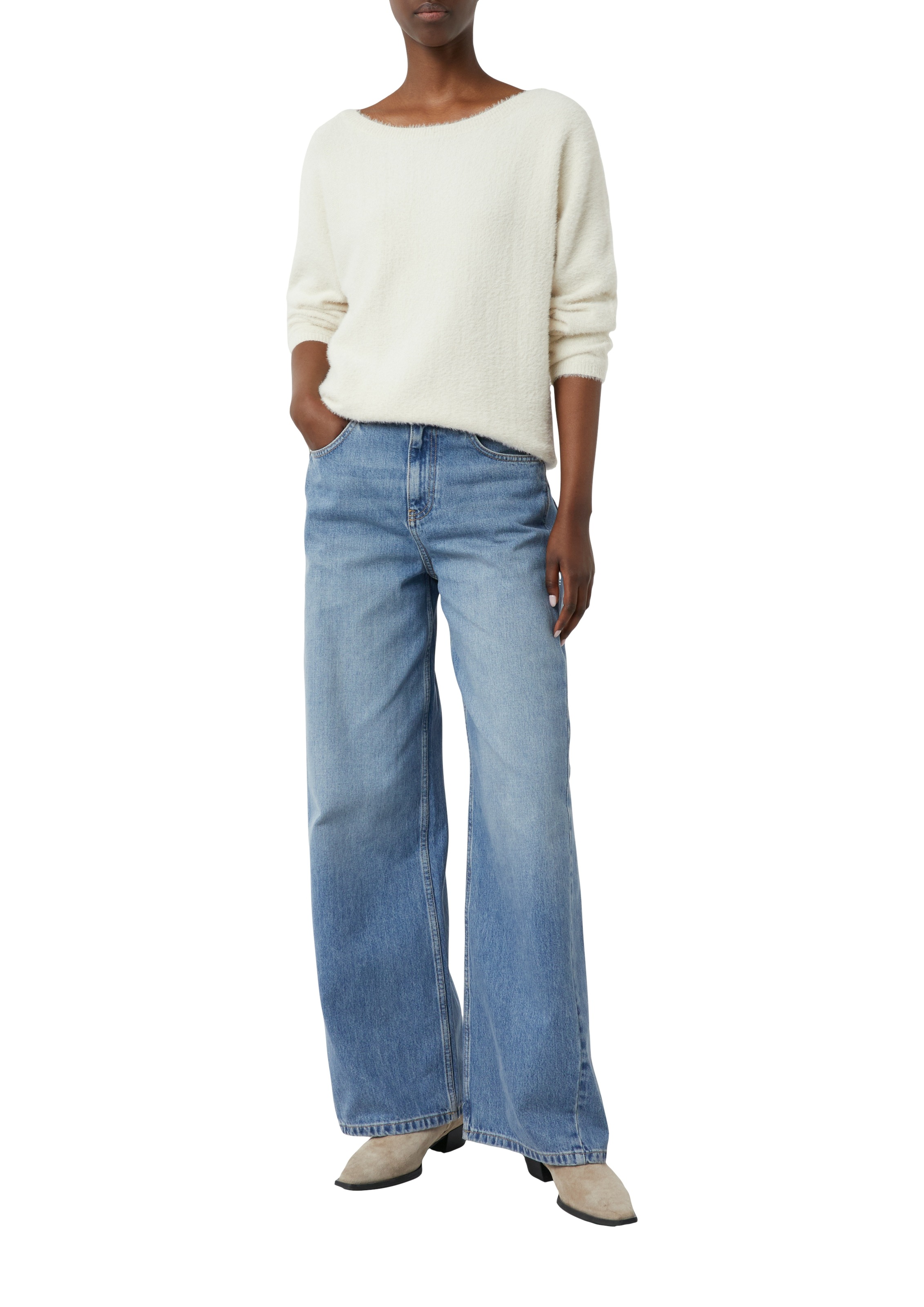 Comma Strickpullover mit extra weichem Plüsch günstig online kaufen