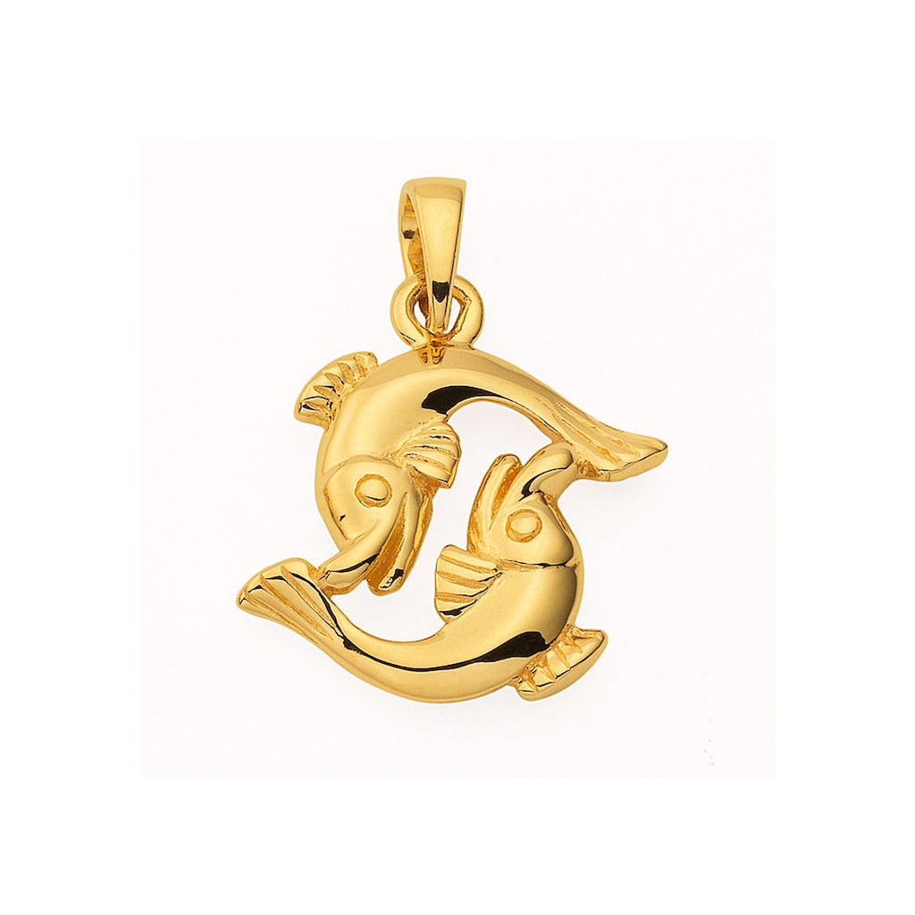 Adelia´s Kettenanhänger »585 Gold Sternzeichen Anhänger Fisch«