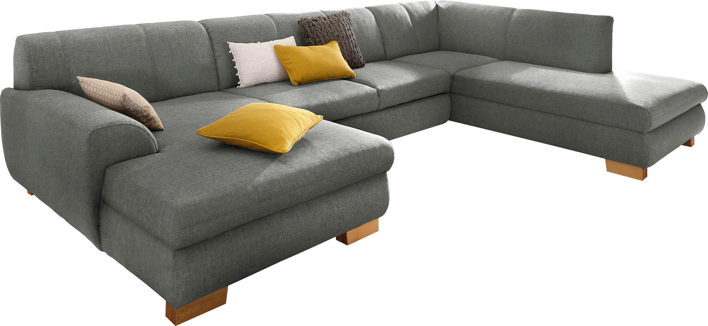 Home affaire Wohnlandschaft "Nika zeitlos und elegant, viel Platz, U-Form", günstig online kaufen