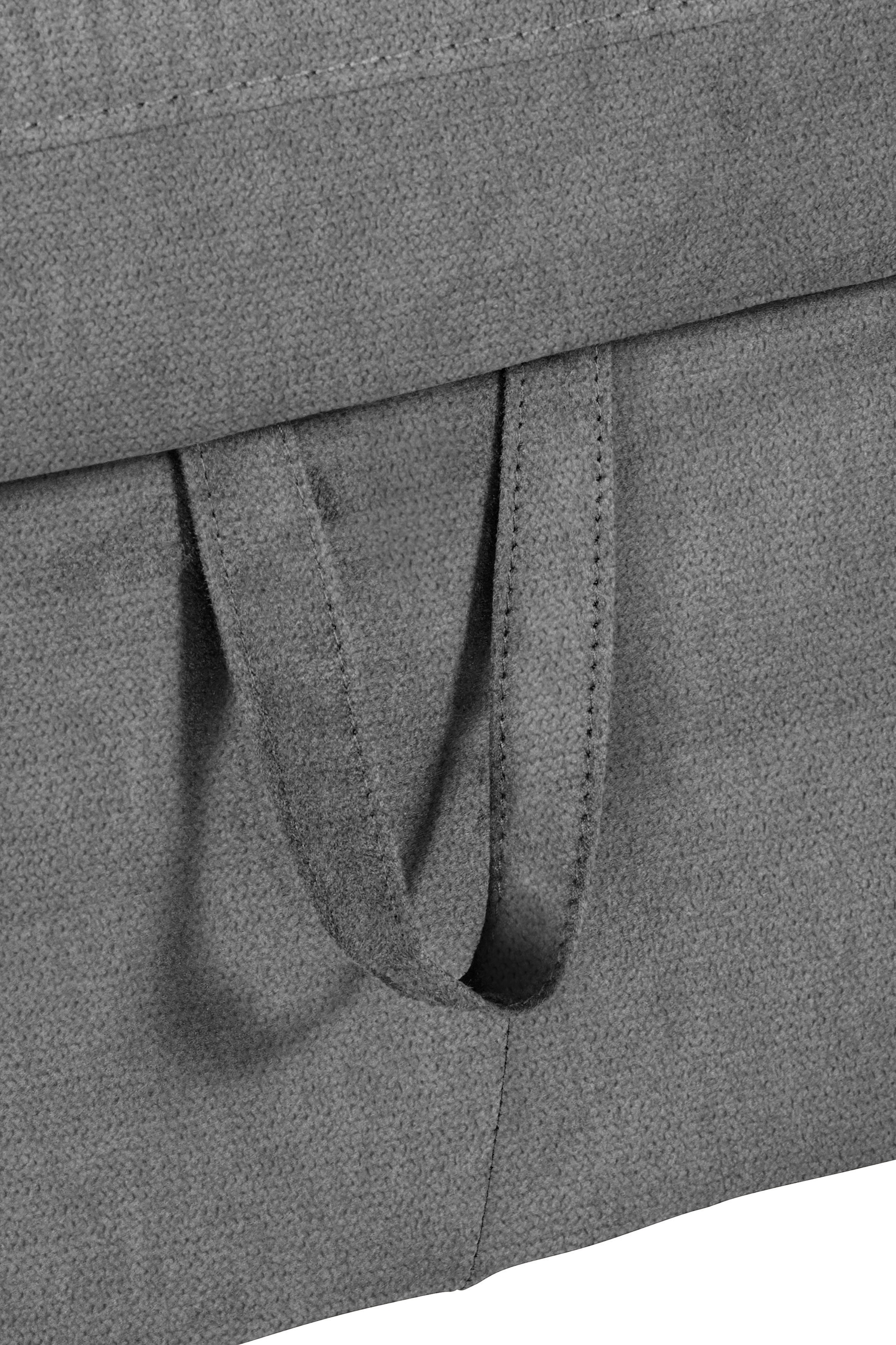 COTTA Ecksofa »Lola L-Form mit Kopfteilfunktion & Hocker«, (Set, mit Hocker), wahlweise mit Bettfunktion, Bettkasten & Armteilverstellung